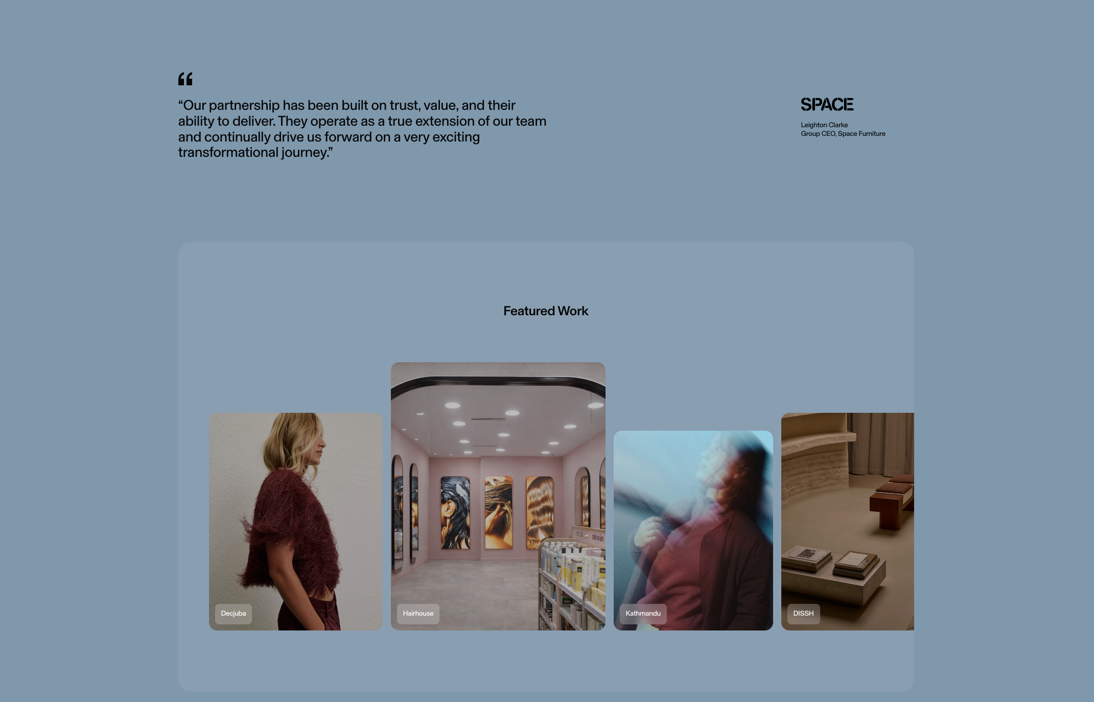 Space Furniture — DotCollective captured website design
