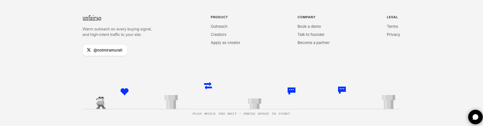 unfair.so — 100+ creators. 0% fee. First post today. captured website design