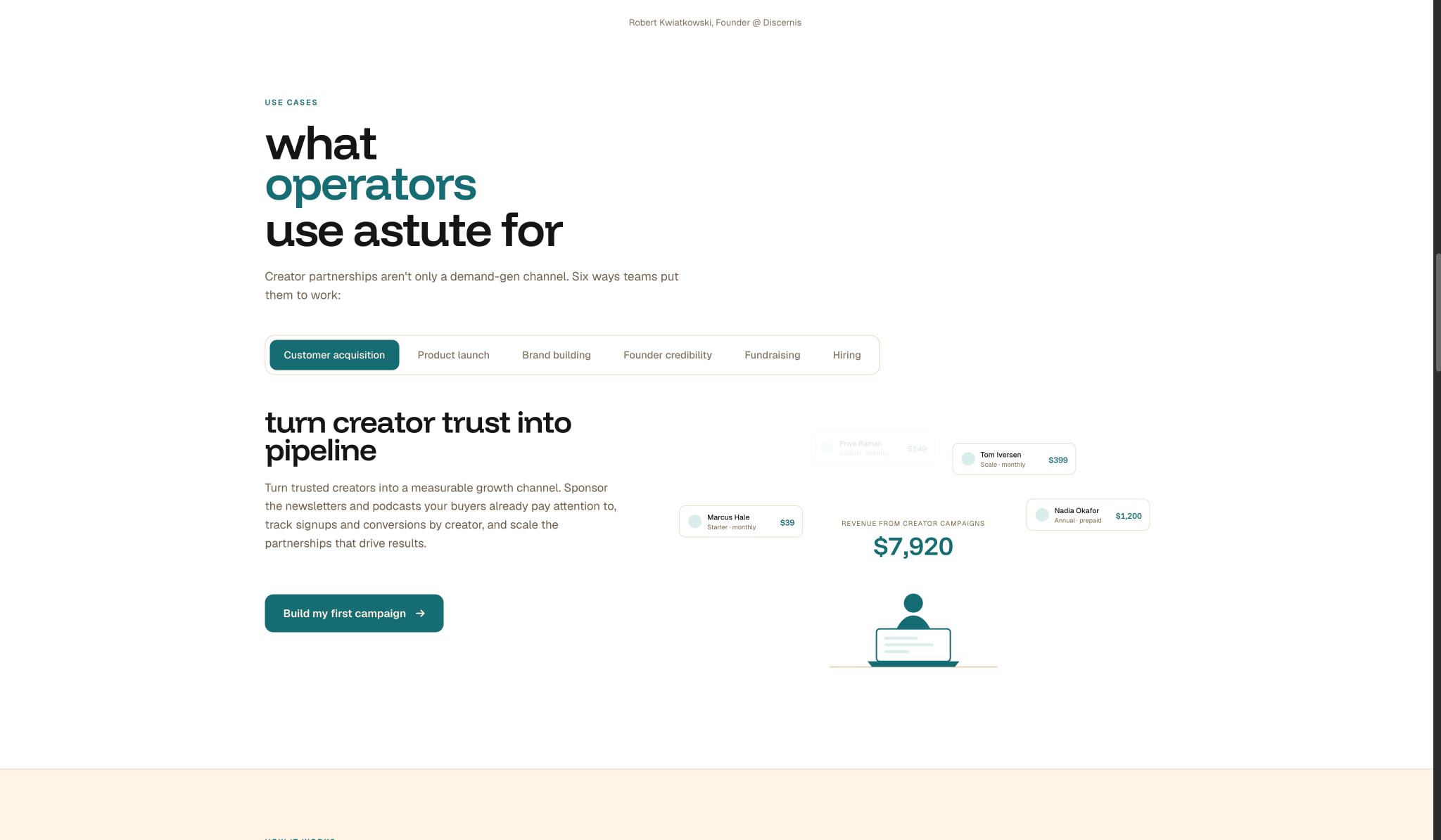 Astute - The B2B New Media Platform captured website design