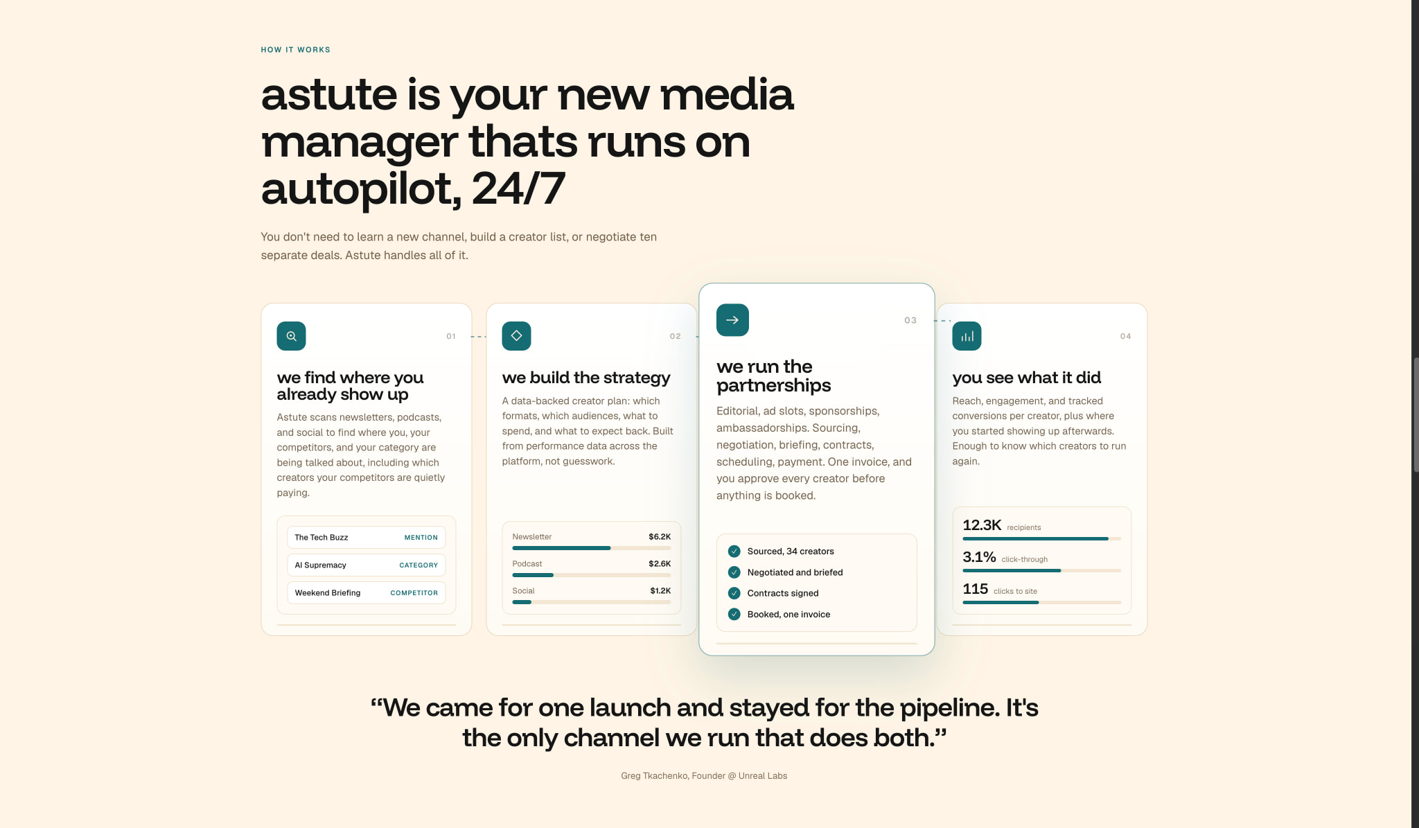 Astute - The B2B New Media Platform captured website design