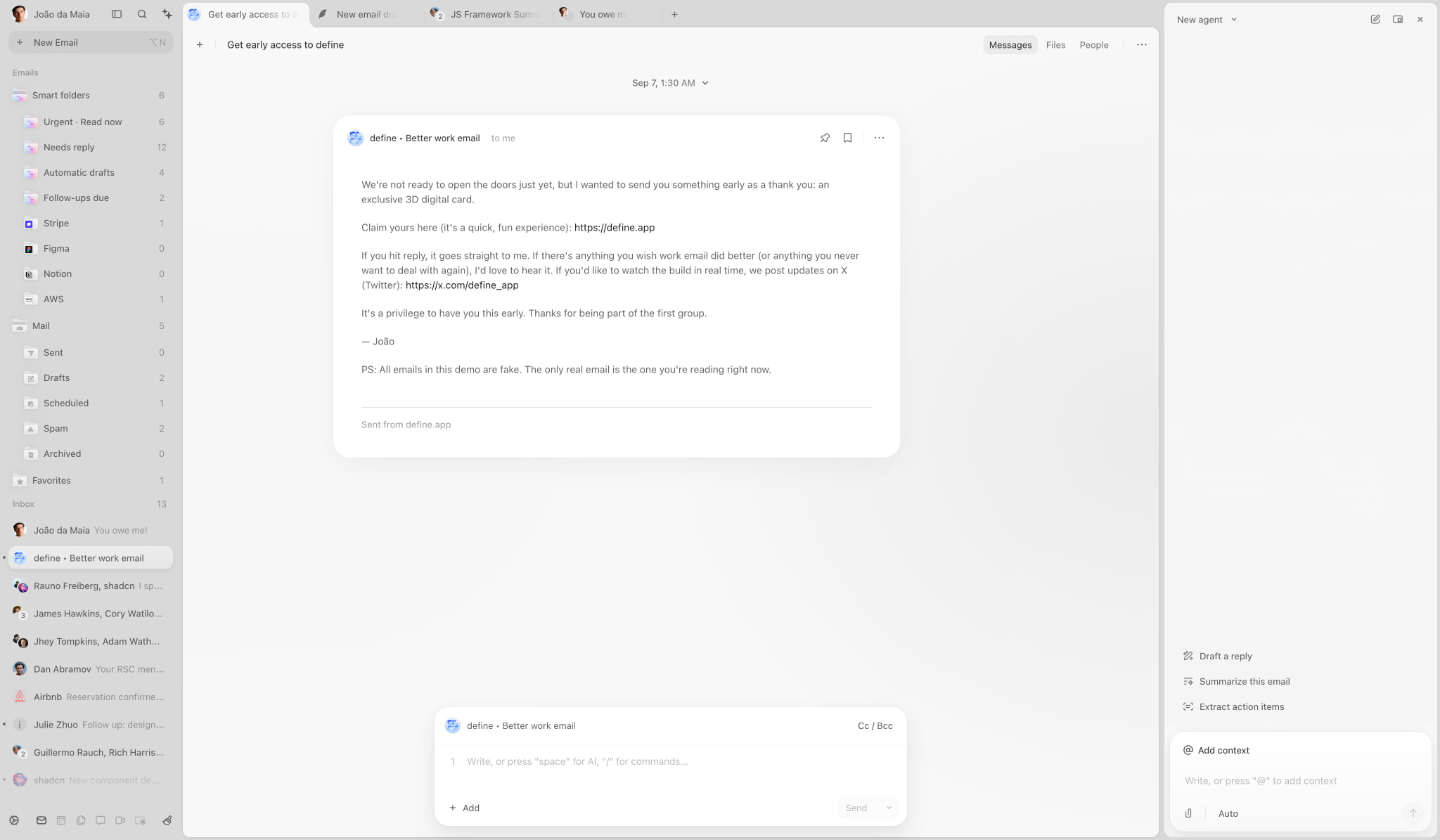Modern work email for the new generation | define captured website design
