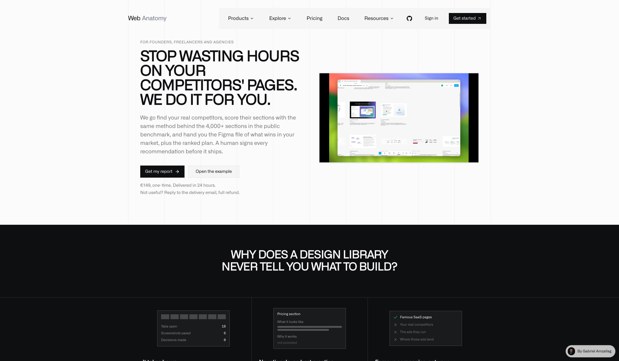 A ready UX roadmap, without the hours in a design library | Web Anatomy captured website design