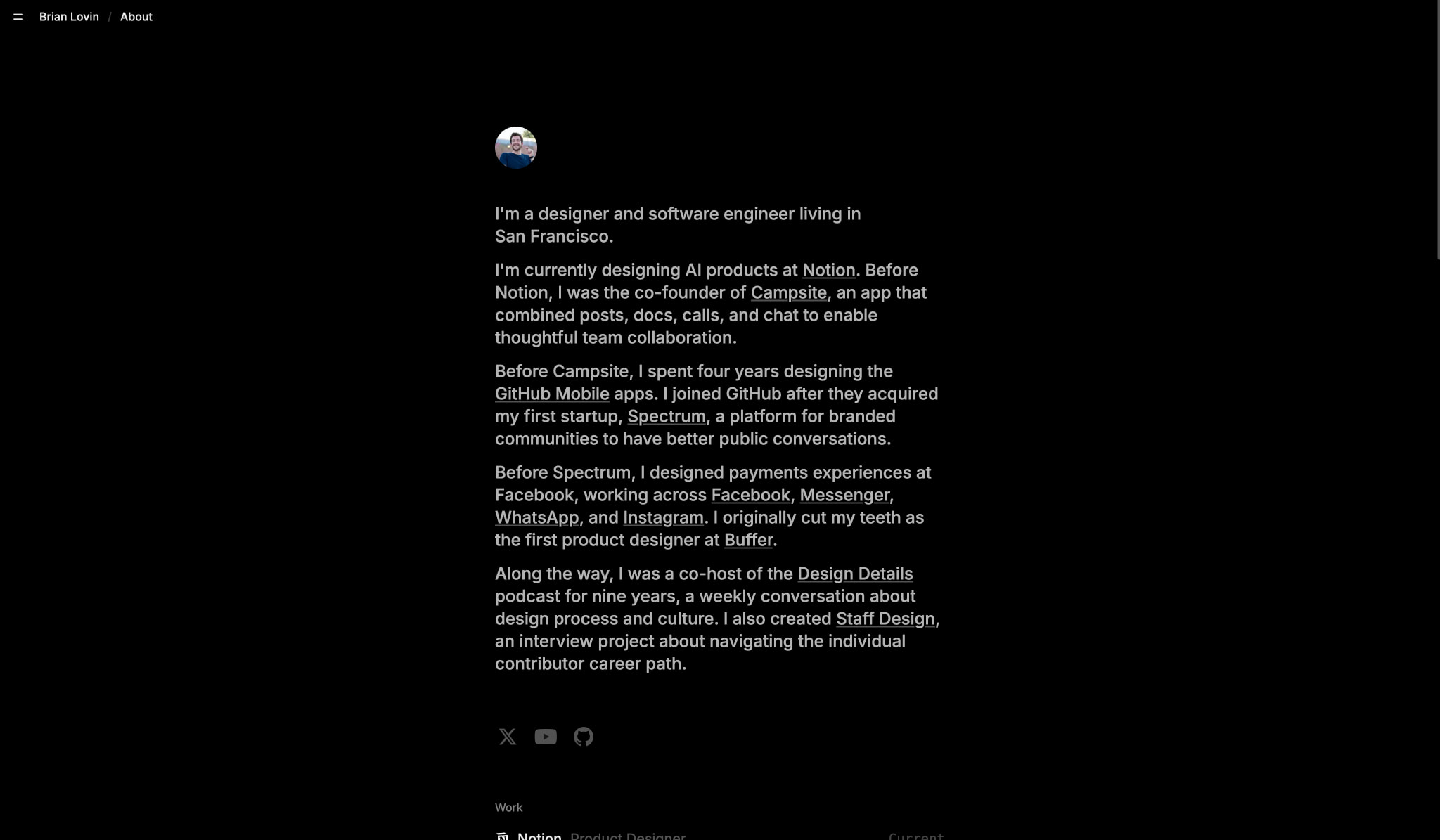 About captured website design