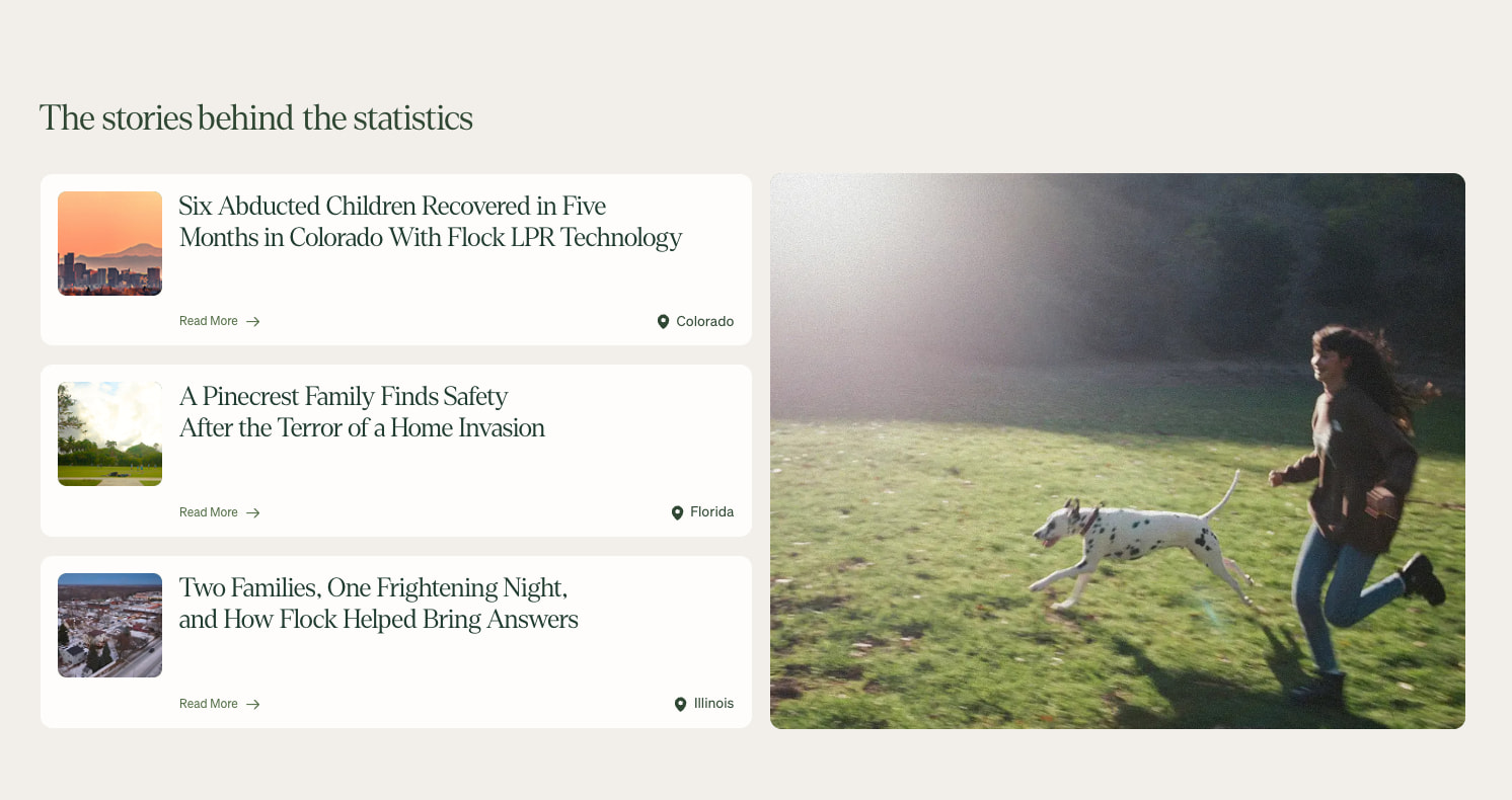 Flock Safety captured website design