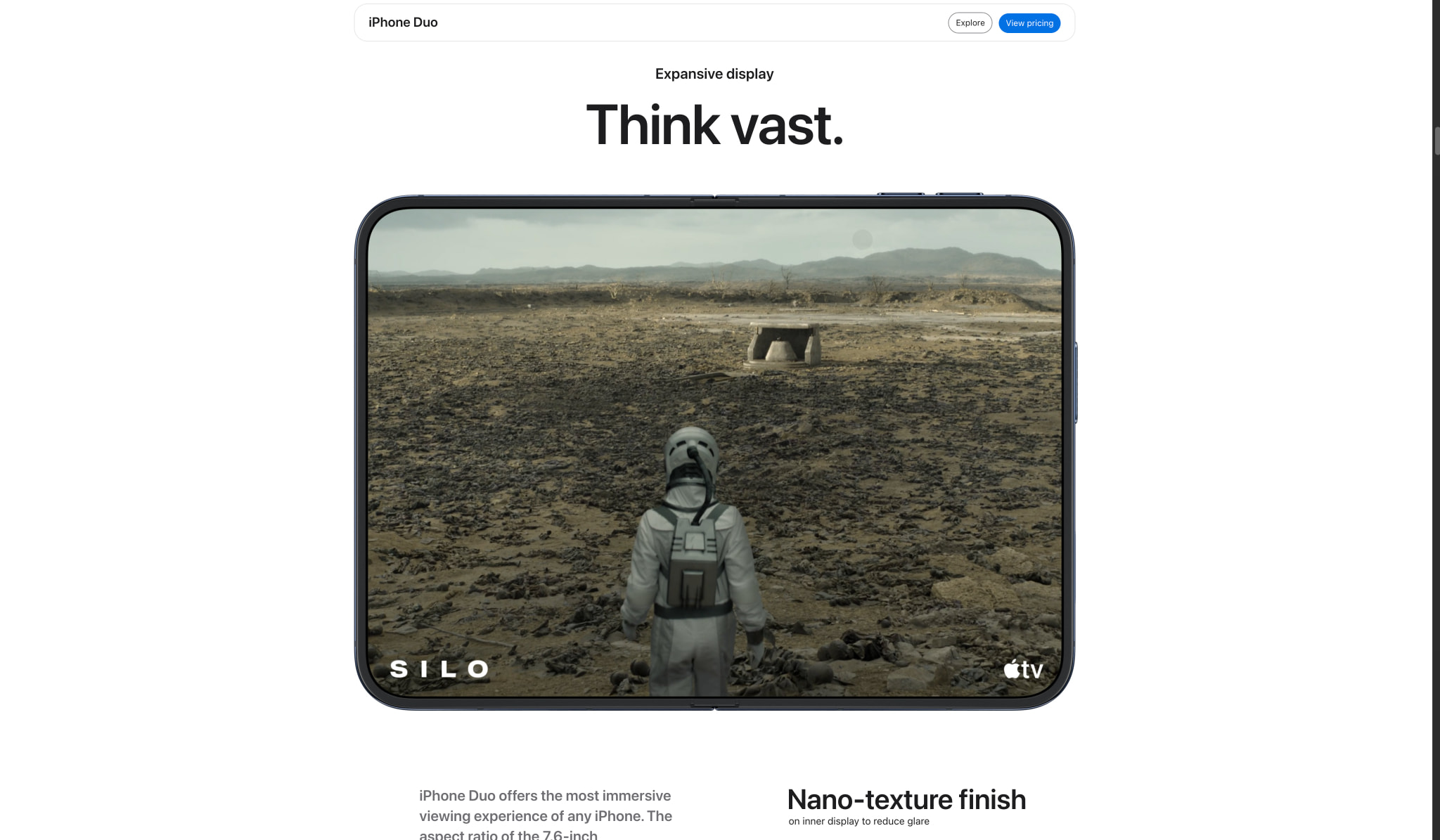 iPhone Duo - Apple captured website design
