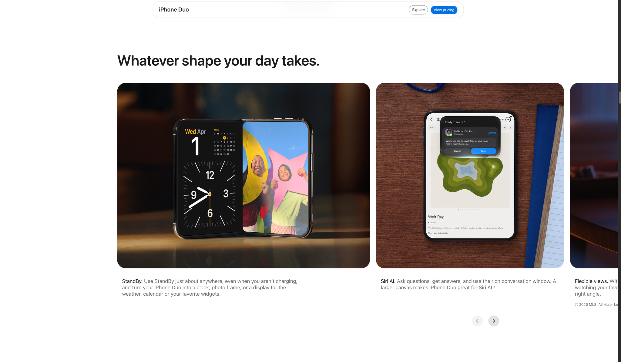 iPhone Duo - Apple captured website design