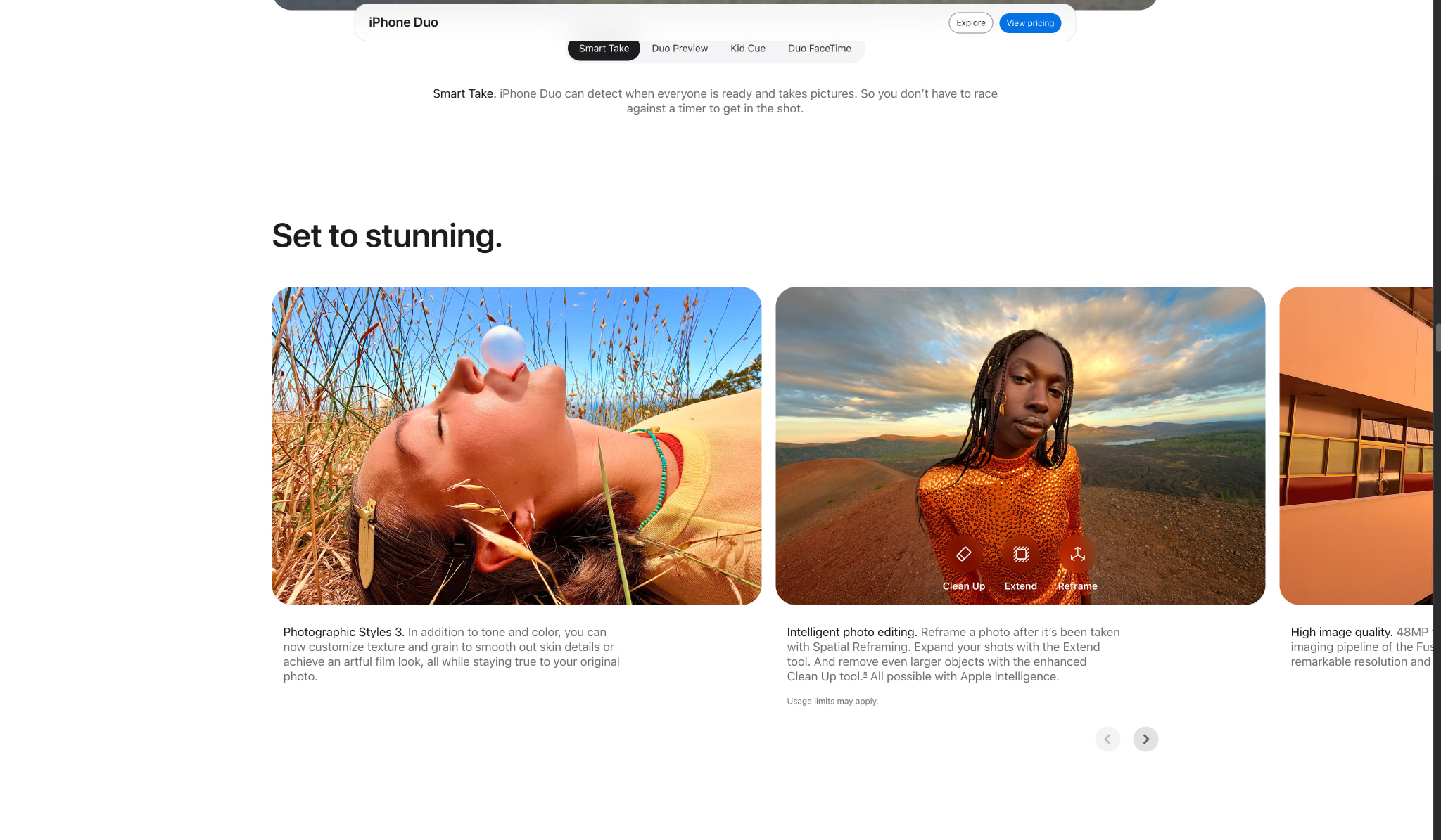 iPhone Duo - Apple captured website design