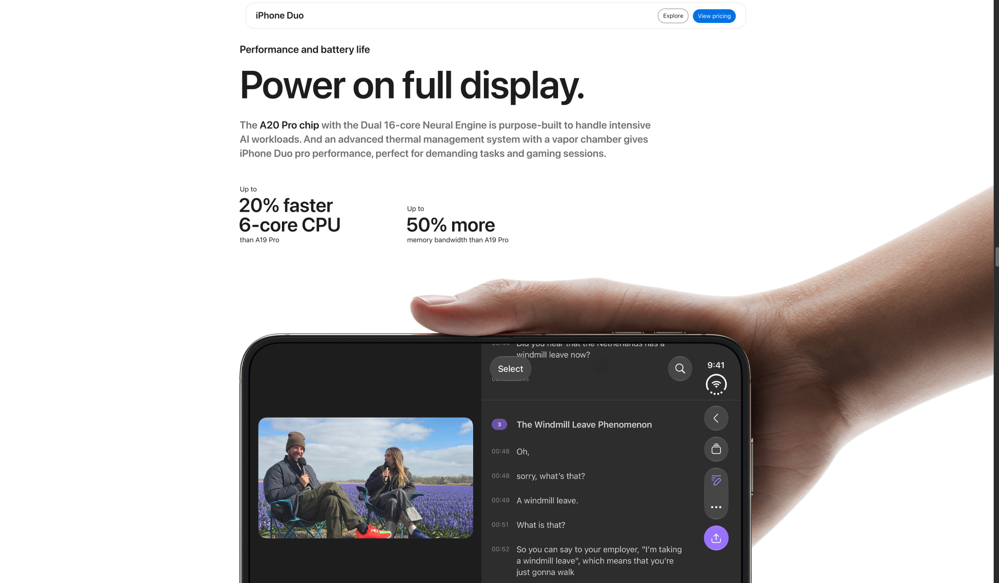 iPhone Duo - Apple captured website design