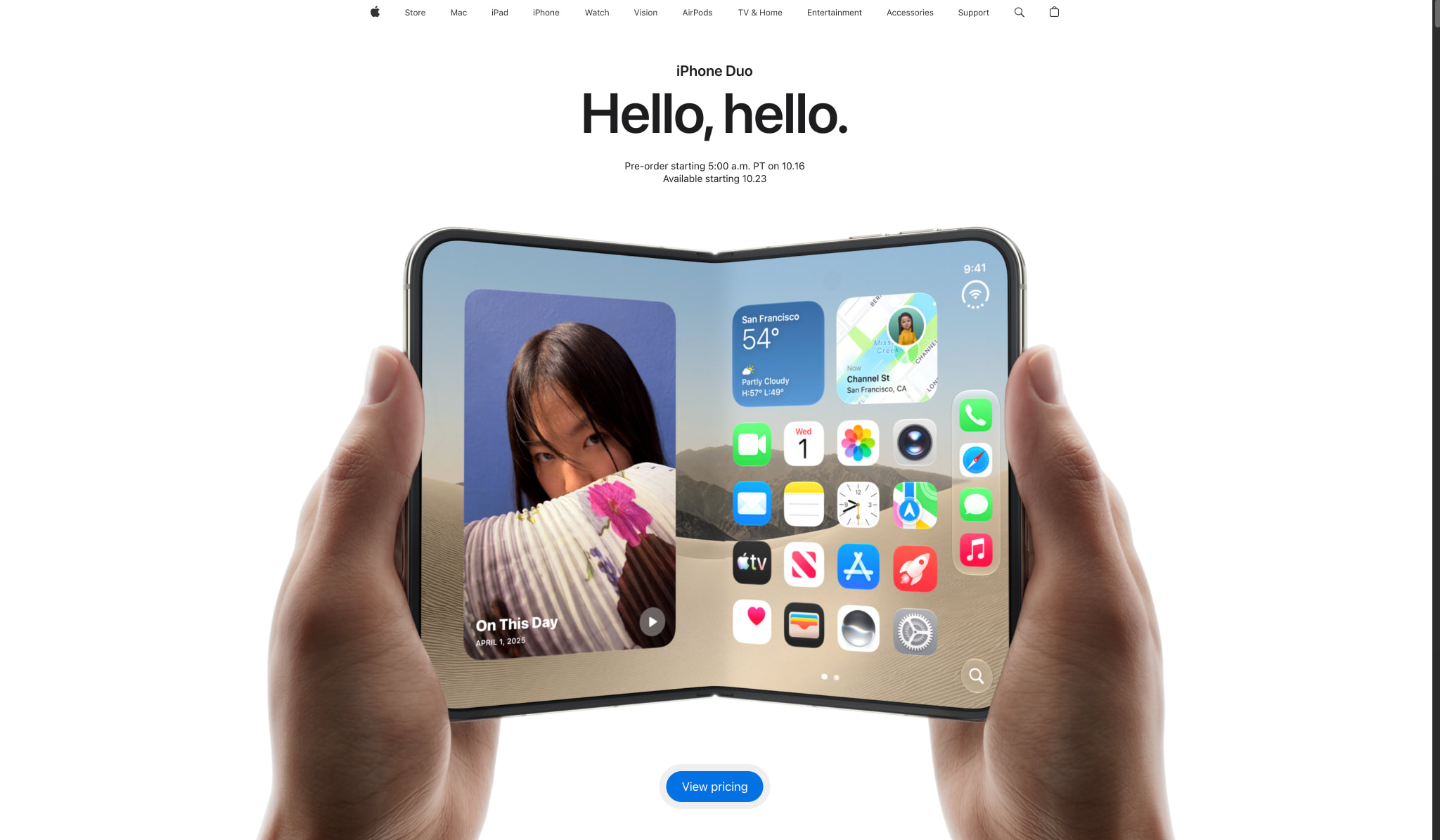 iPhone Duo - Apple captured website design