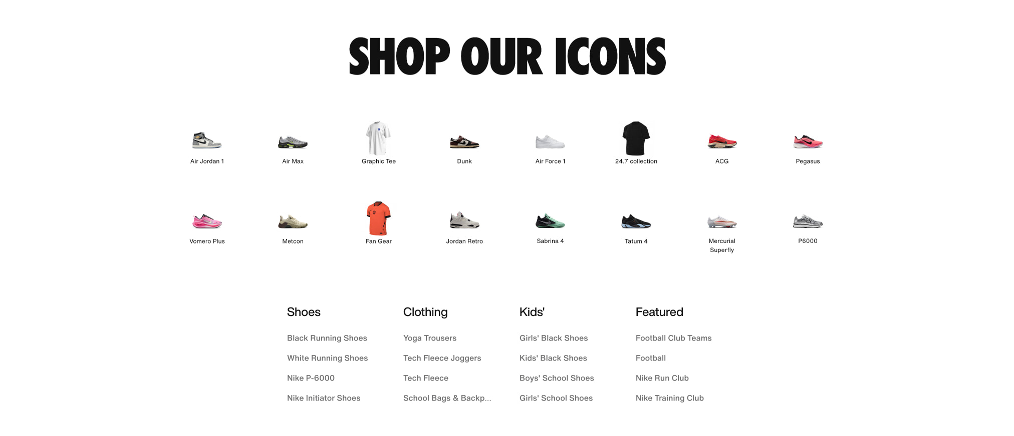 Nike. Just Do It. Nike ZA captured website design