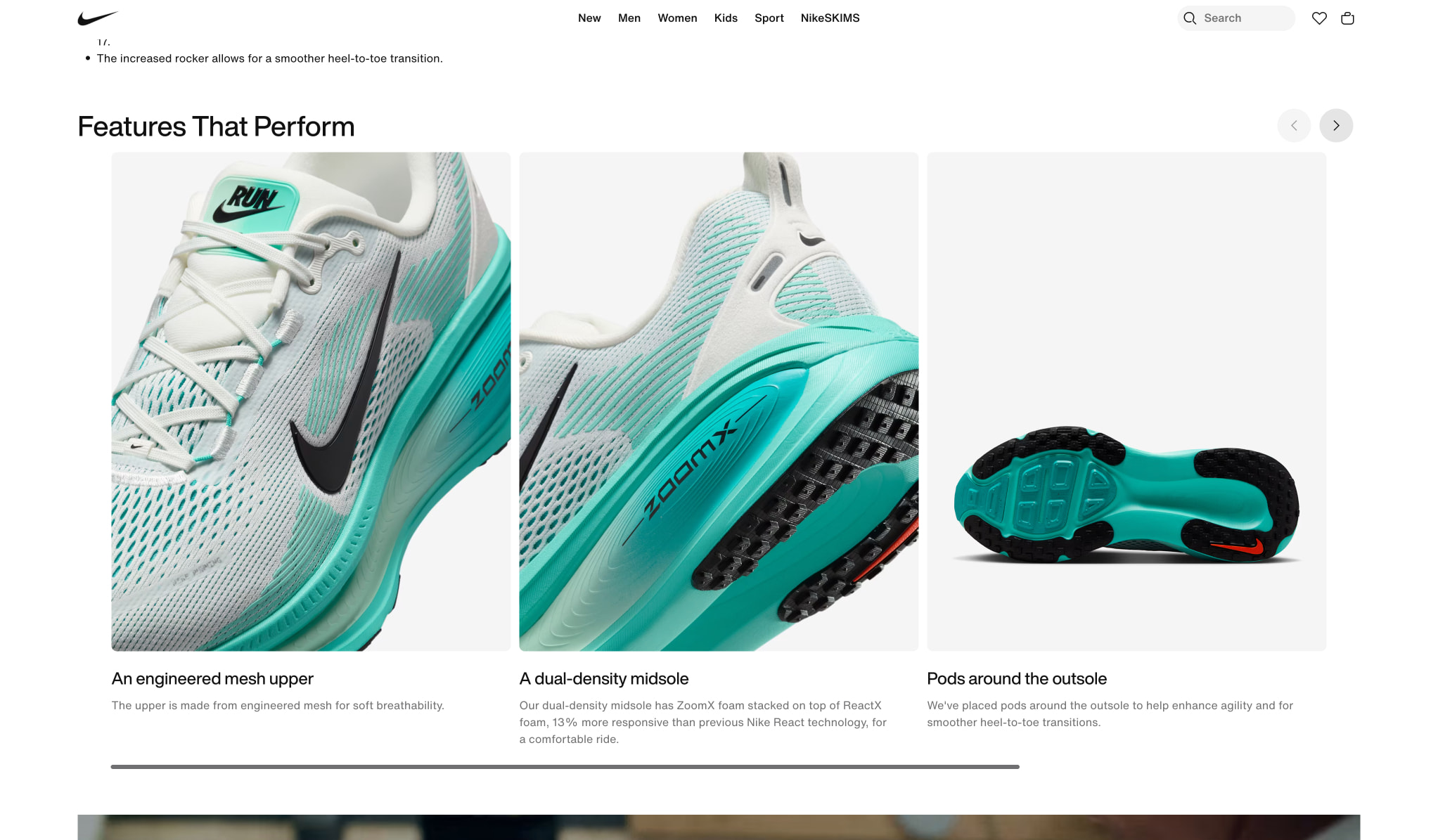 Nike Vomero 18 Men's Road Running Shoes. Nike ZA captured website design