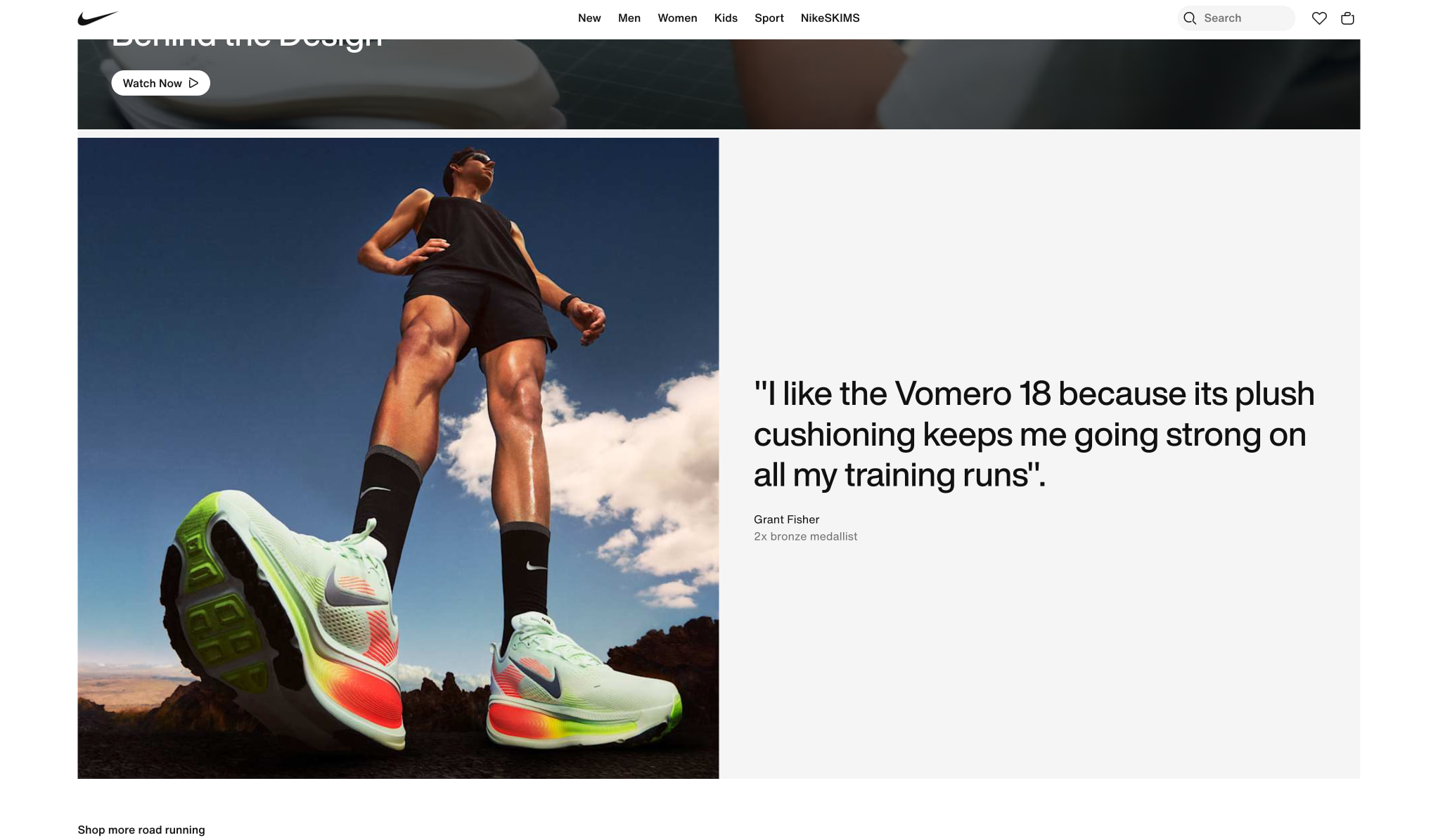 Nike Vomero 18 Men's Road Running Shoes. Nike ZA captured website design