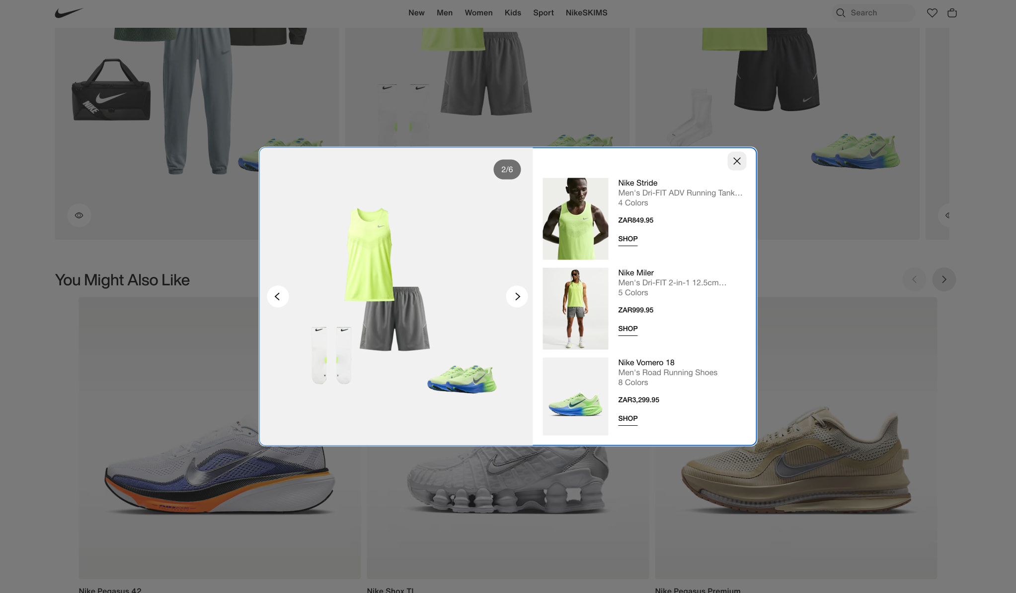 Nike Vomero 18 Men's Road Running Shoes. Nike ZA captured website design