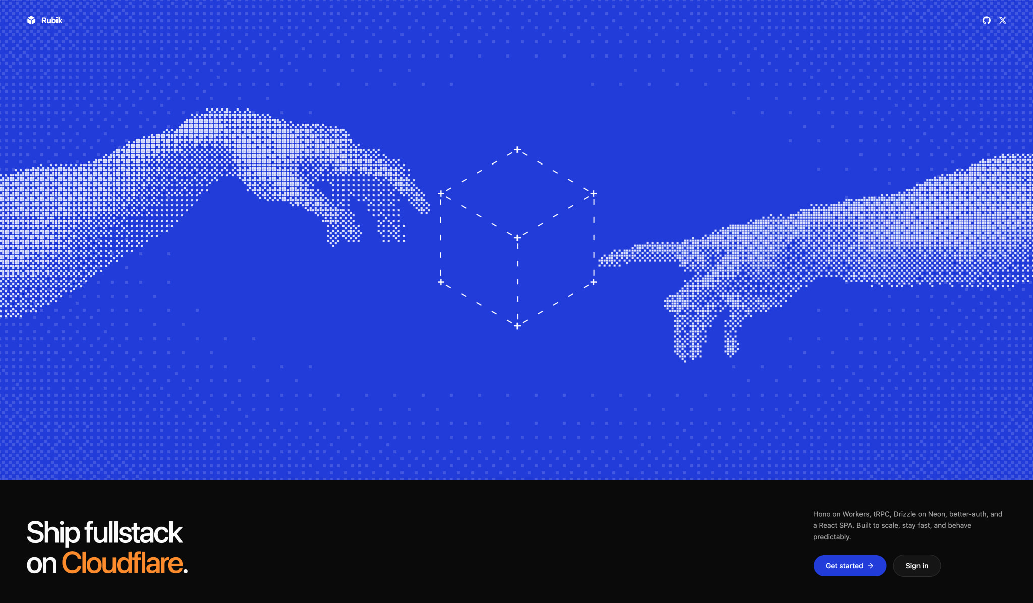 Rubik captured website design