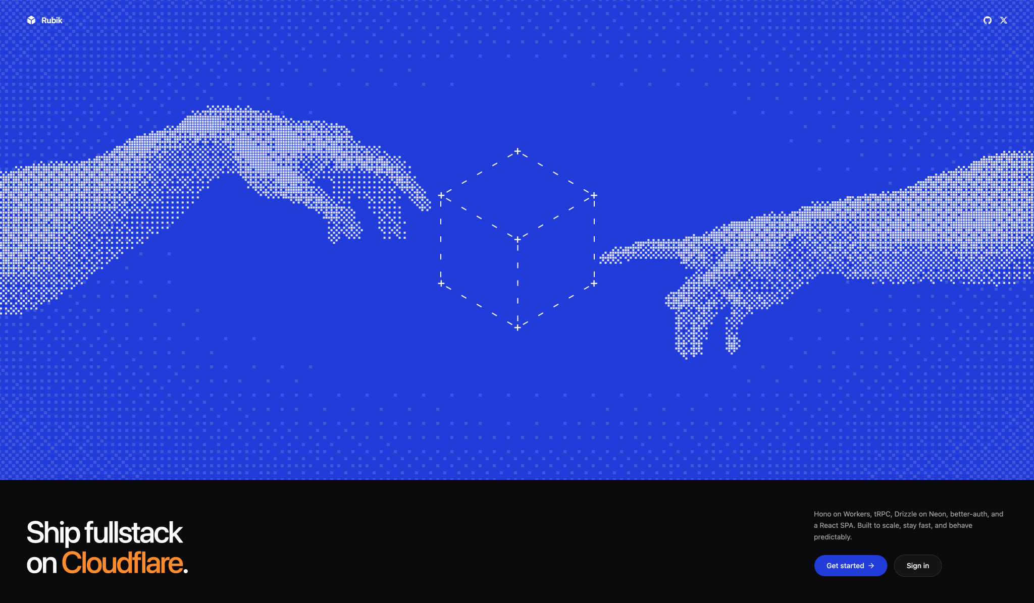 Rubik captured website design