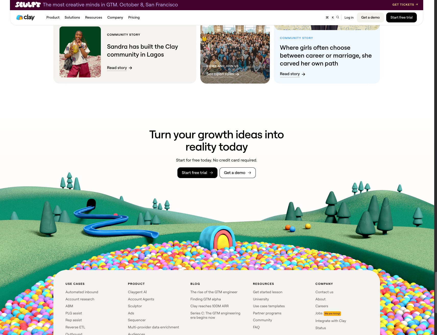 Clay | Build systems to grow revenue captured website design