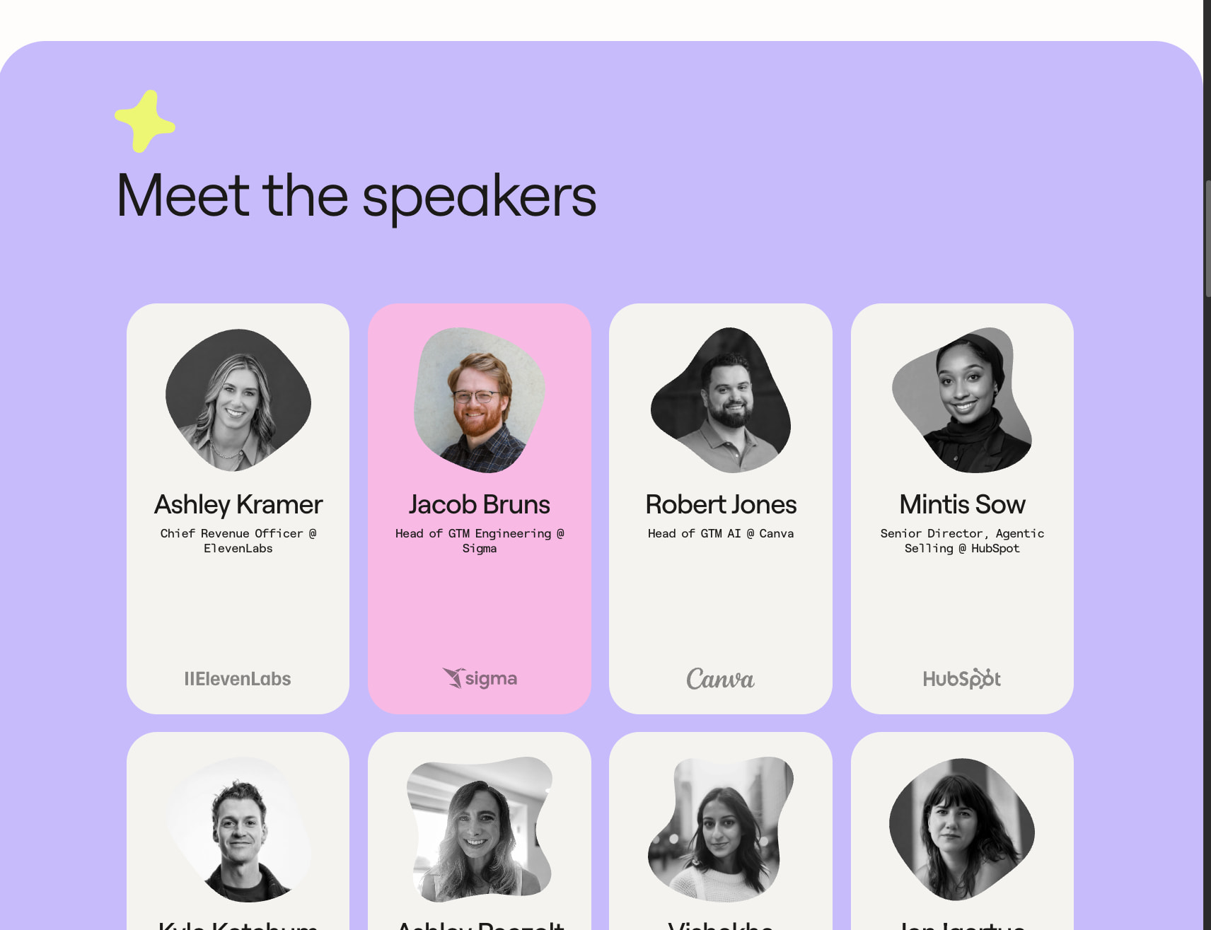 Sculpt: The GTM conference by Clay captured website design