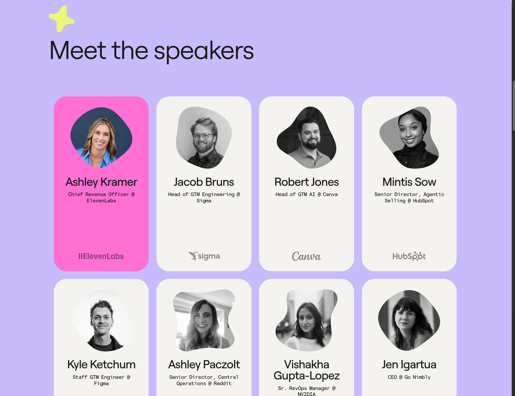 Sculpt: The GTM conference by Clay captured website design