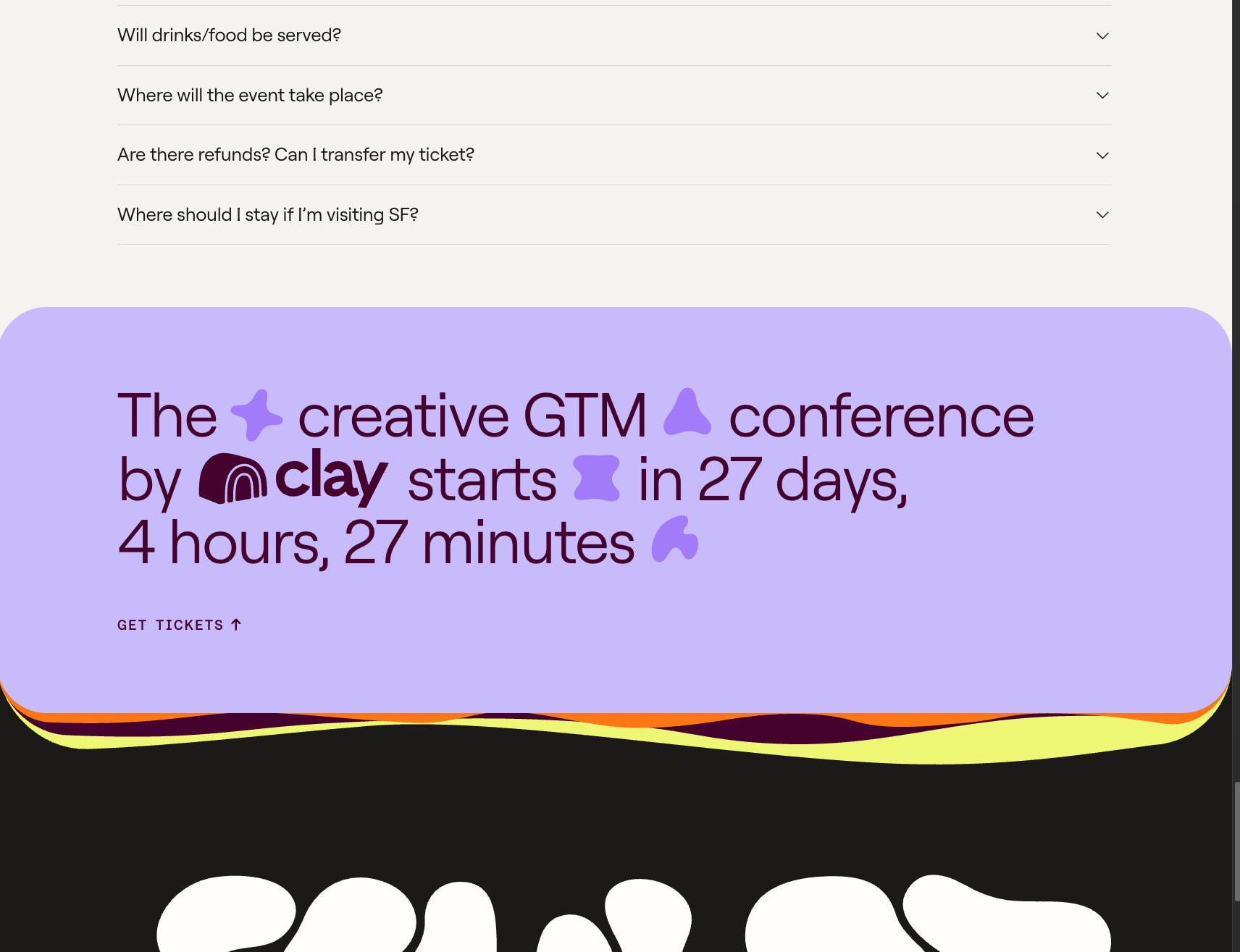 Sculpt: The GTM conference by Clay captured website design