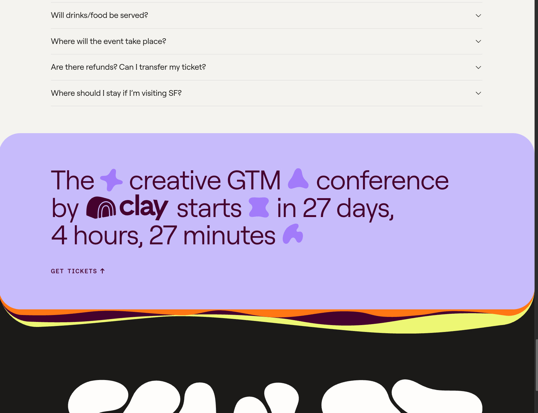Sculpt: The GTM conference by Clay captured website design