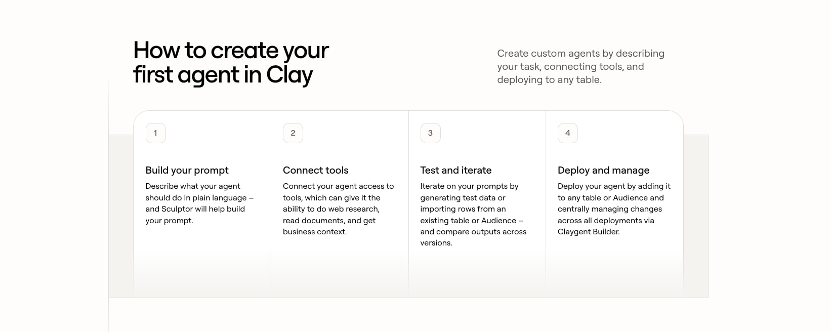 Claygent — AI Agents for GTM | Clay.com captured website design