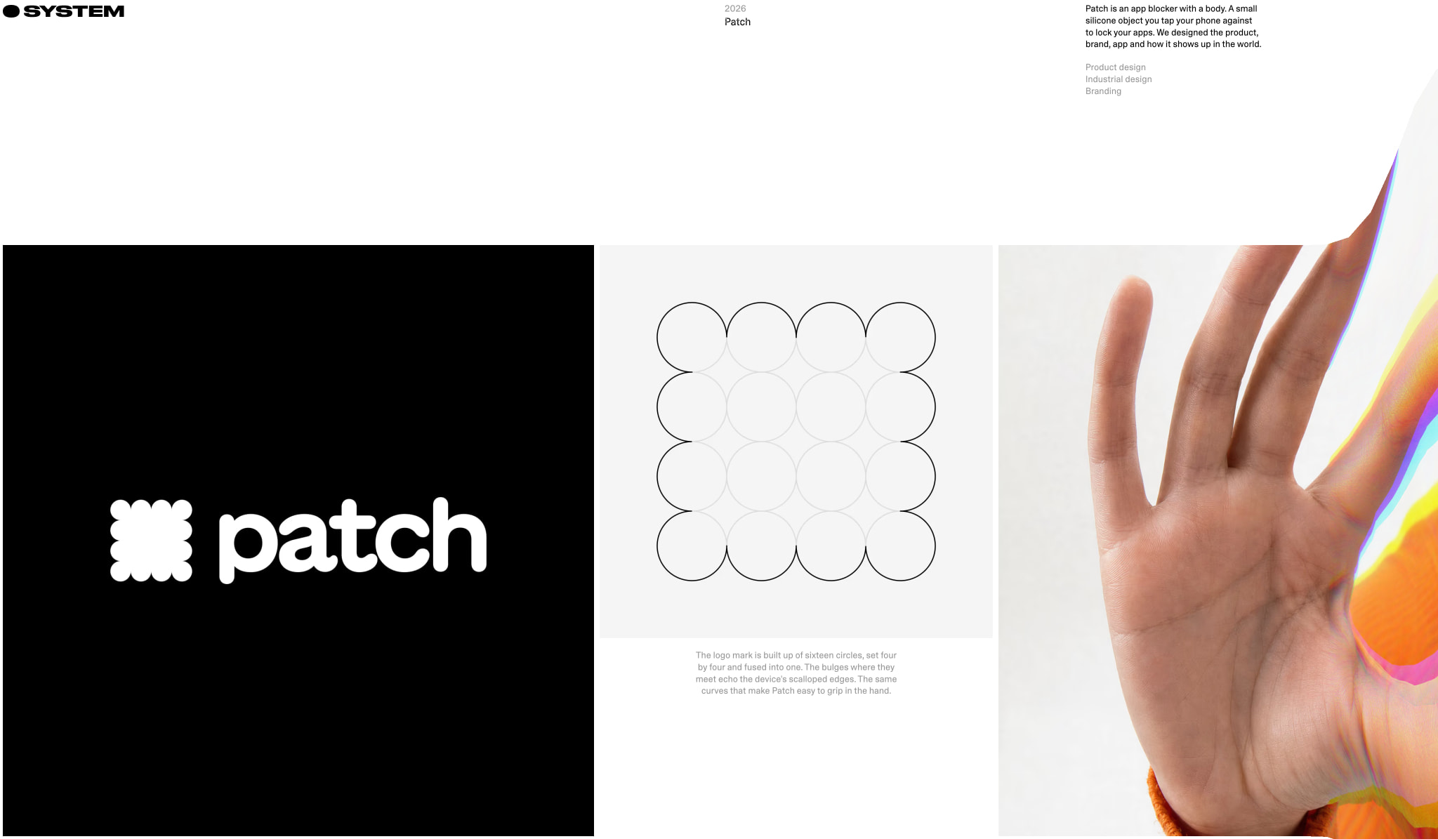 Patch - System captured website design