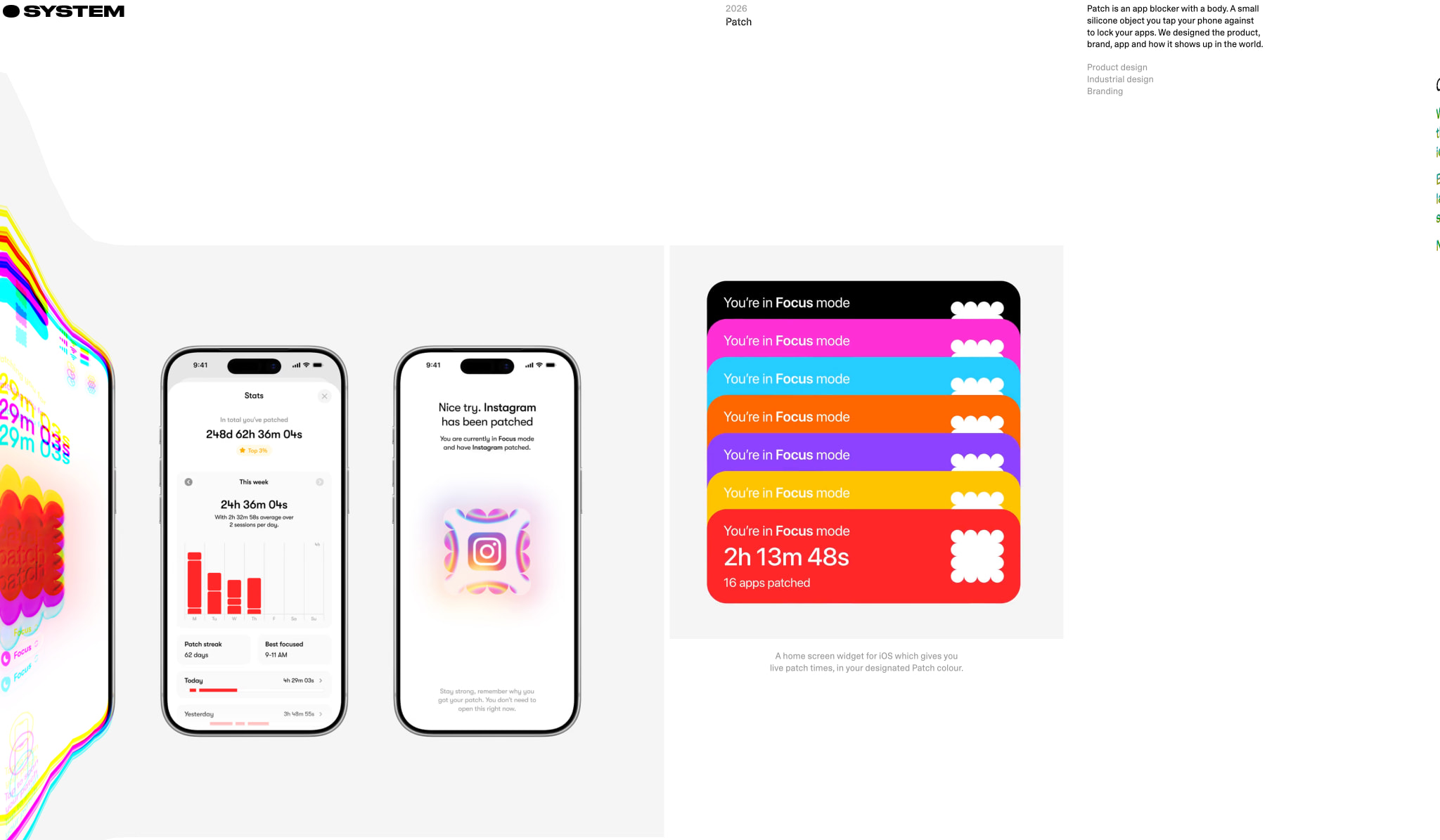 Patch - System captured website design