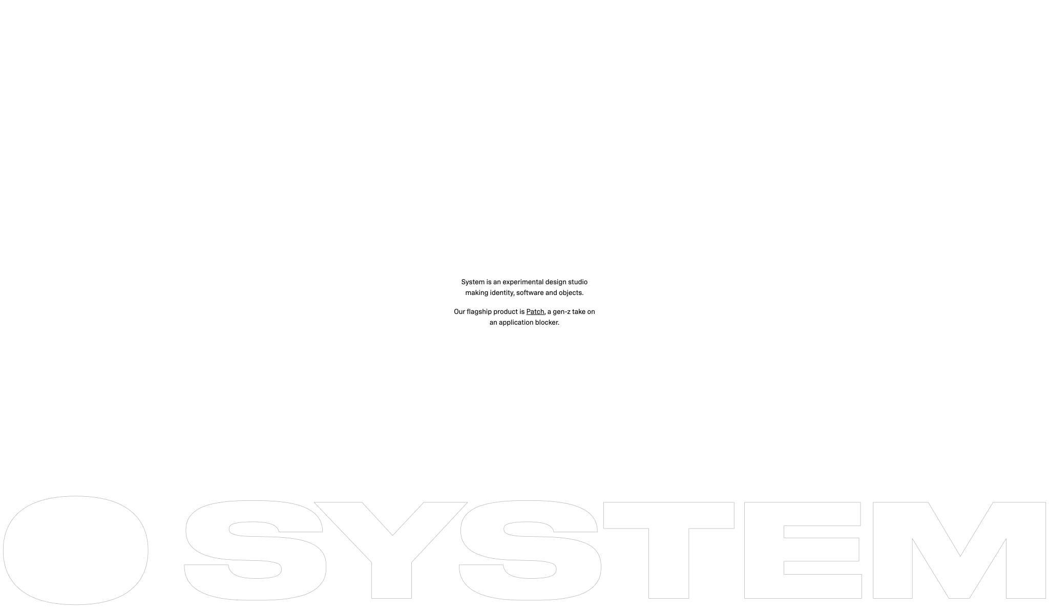 System captured website design
