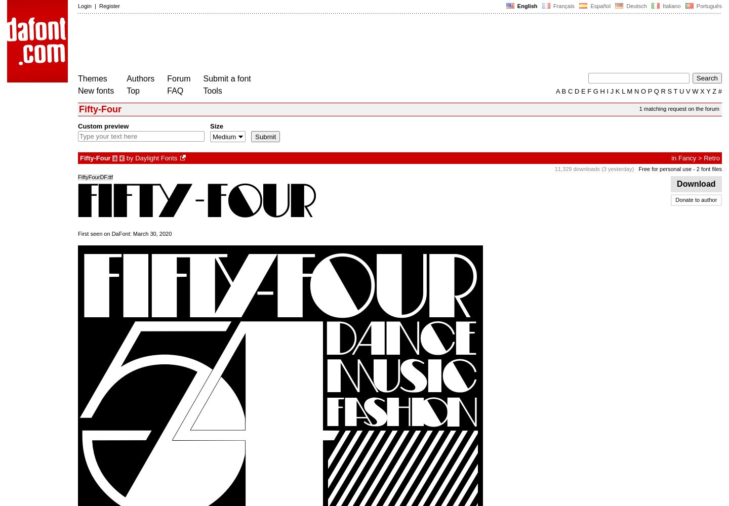 www.dafont.com captured website design