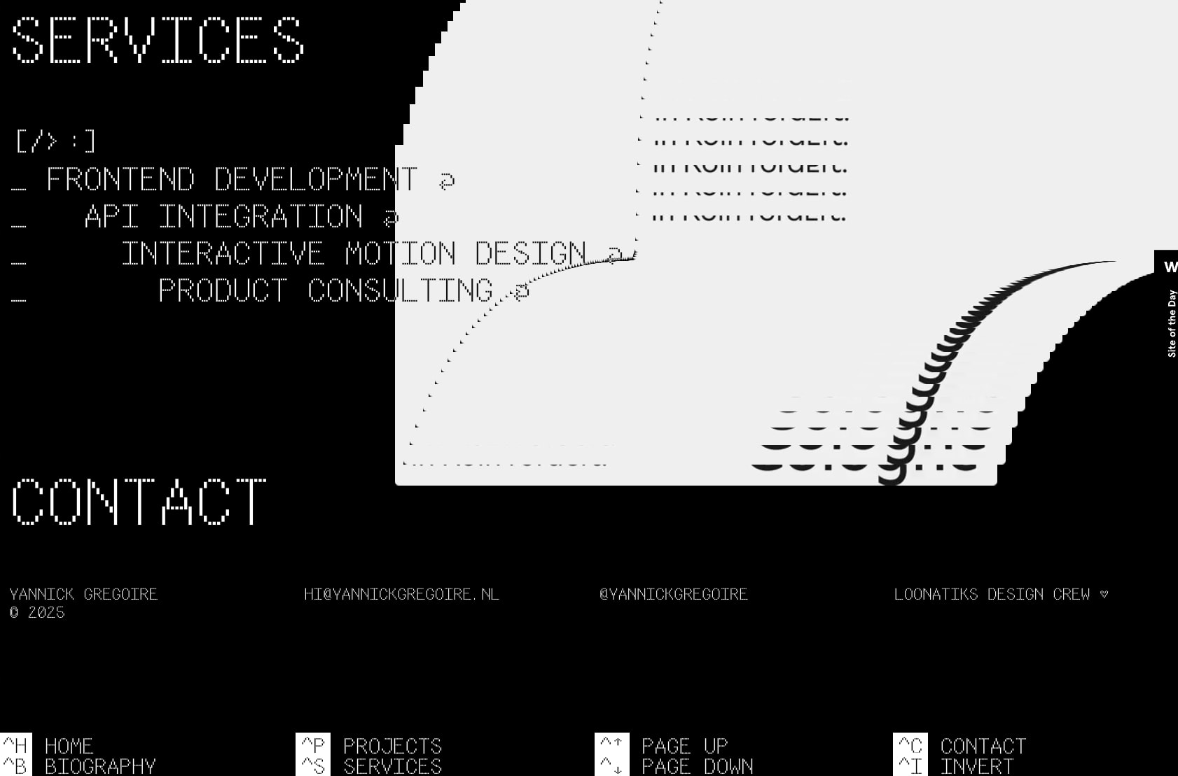 Yannick Gregoire captured website design