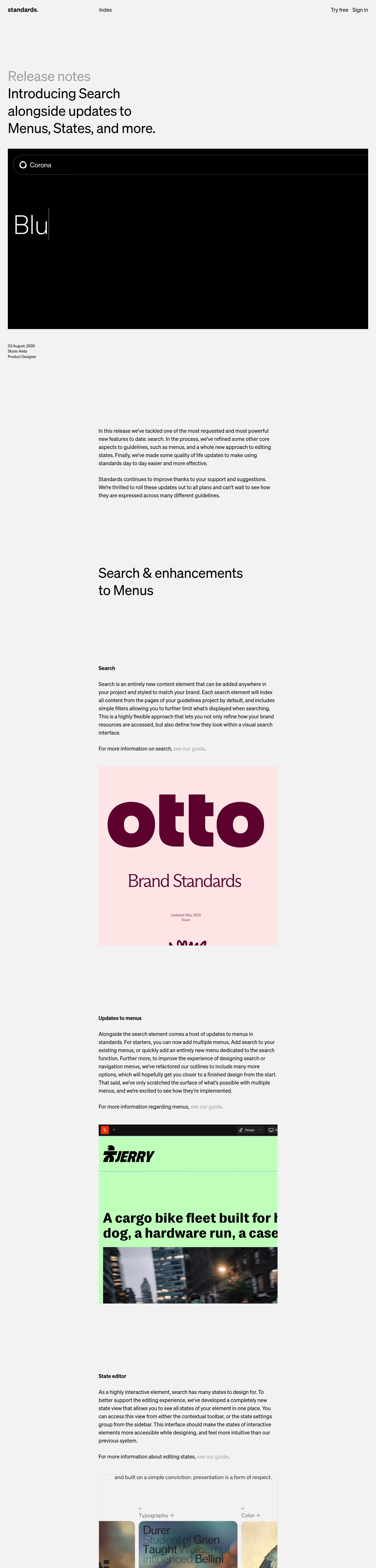 standards.site captured website design