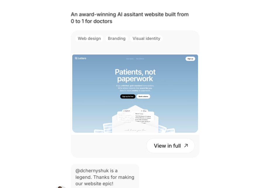 Landing – World-class product and no-code web design captured website design