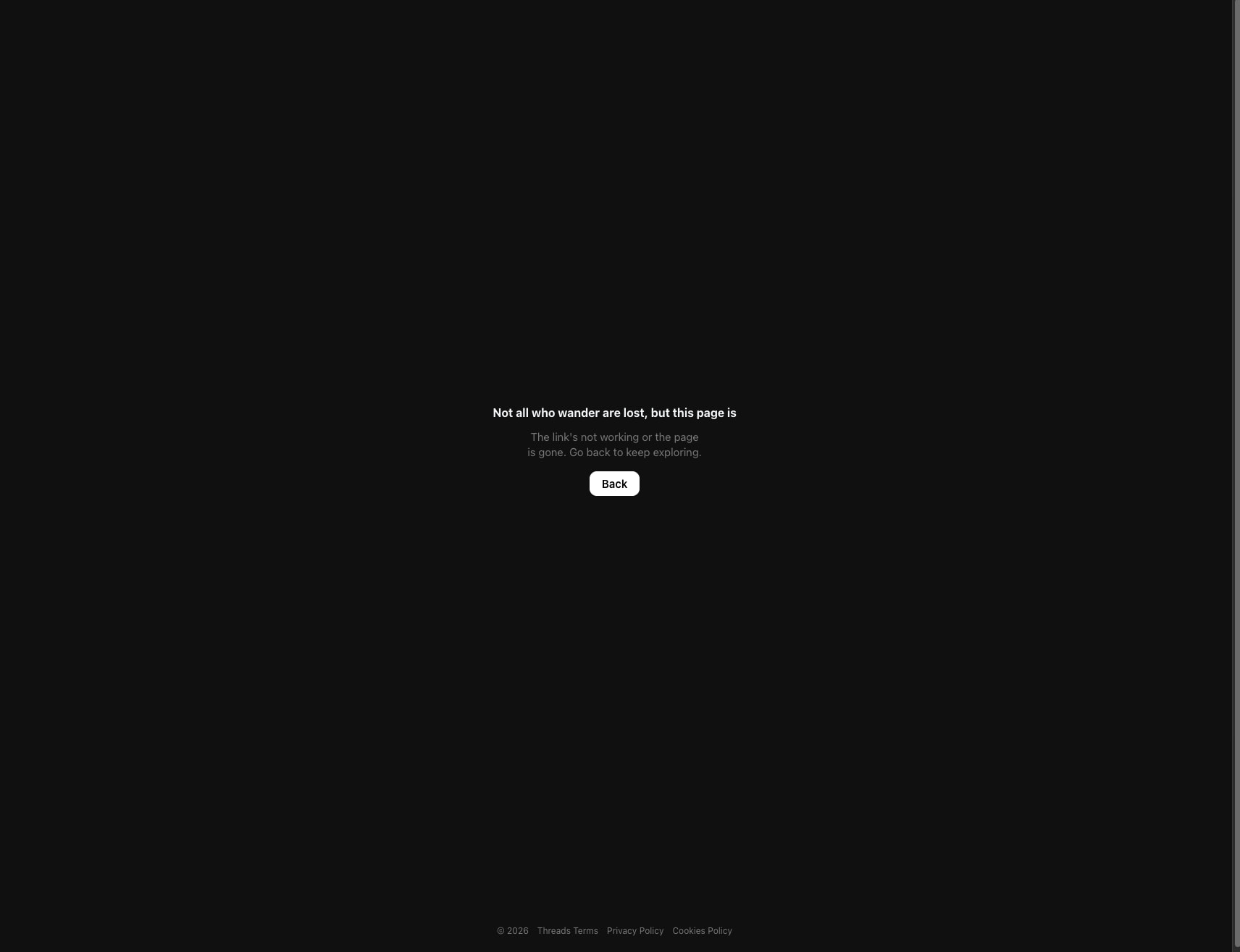 Threads captured website design