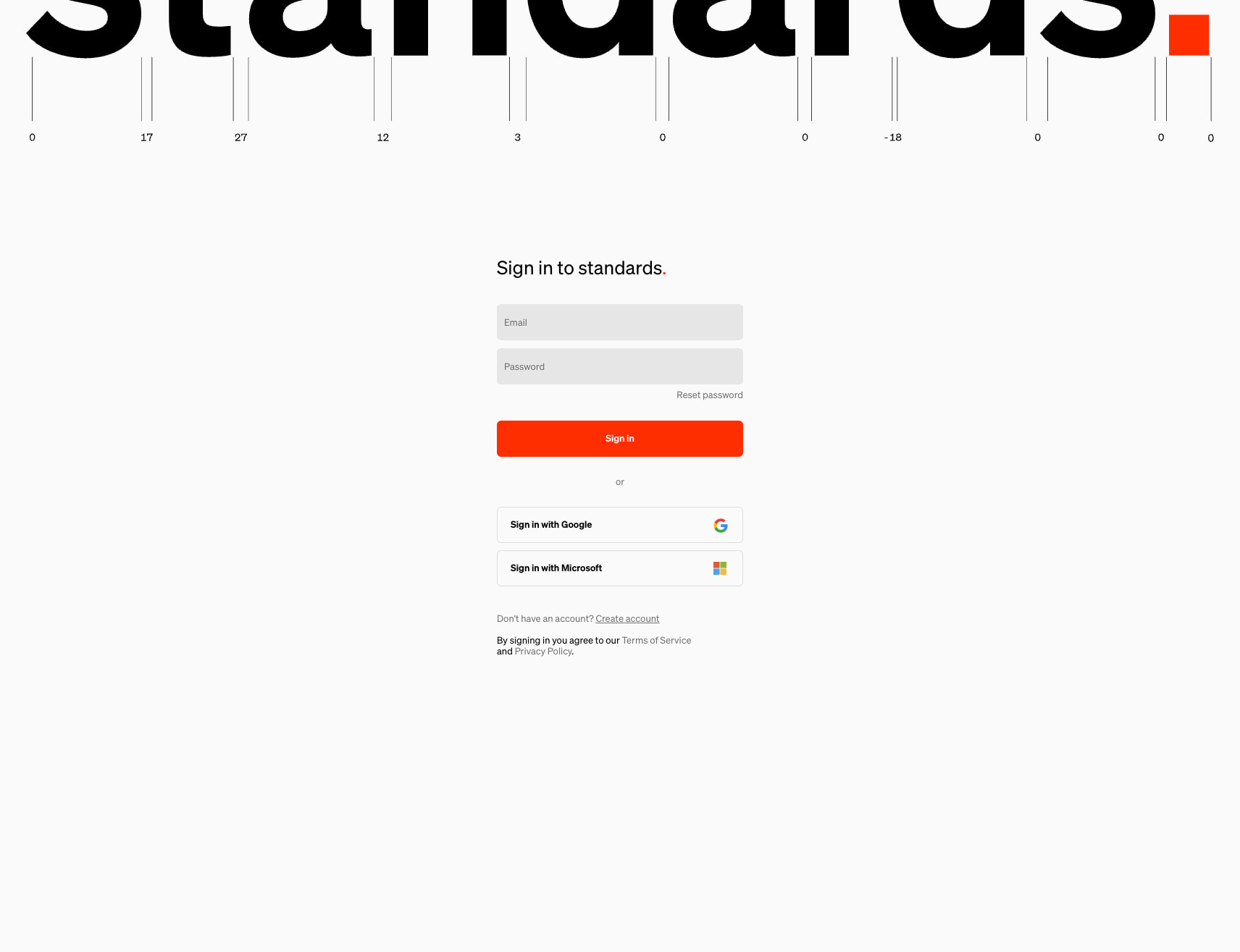 Standards - Login captured website design