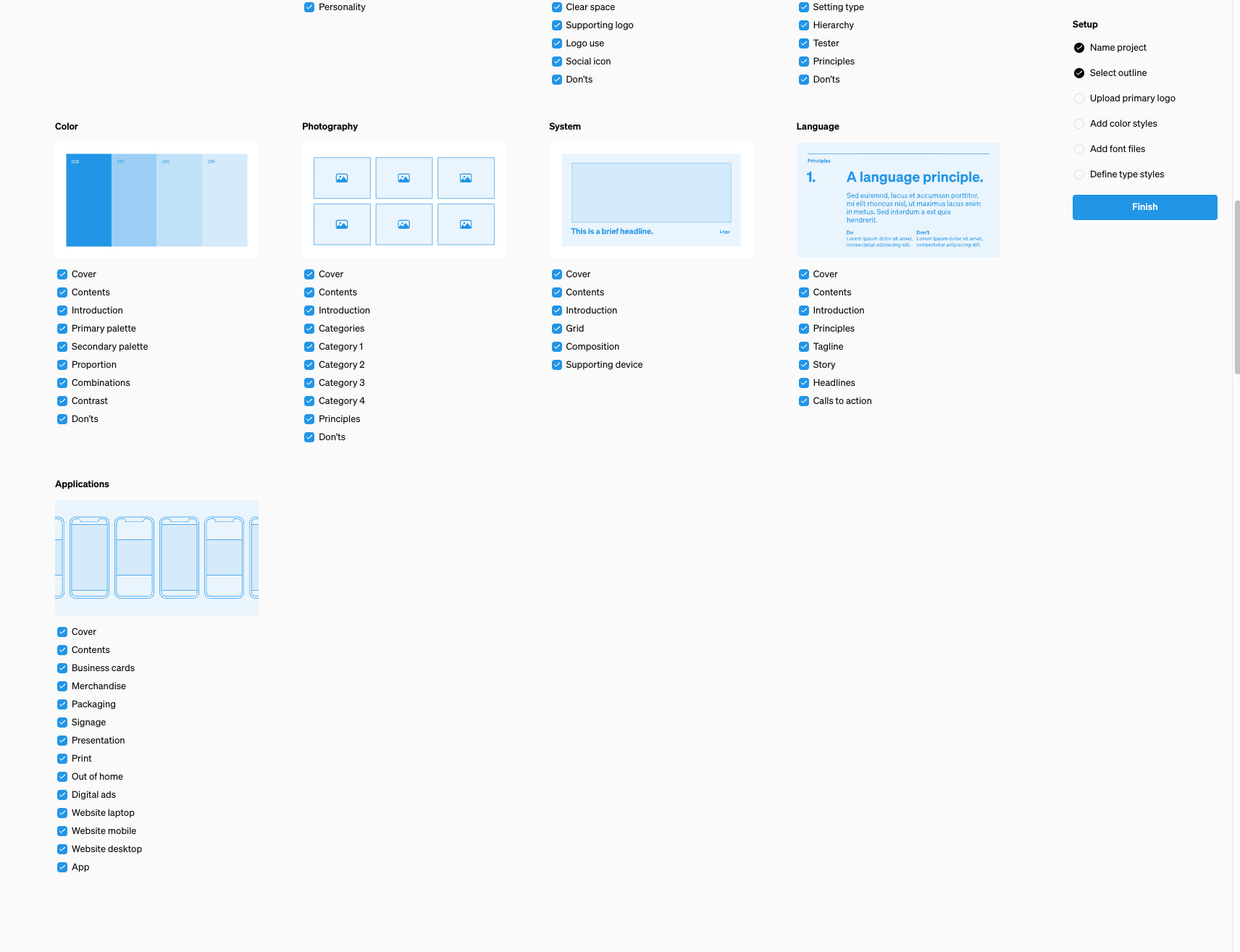 Standards - Project Setup captured website design