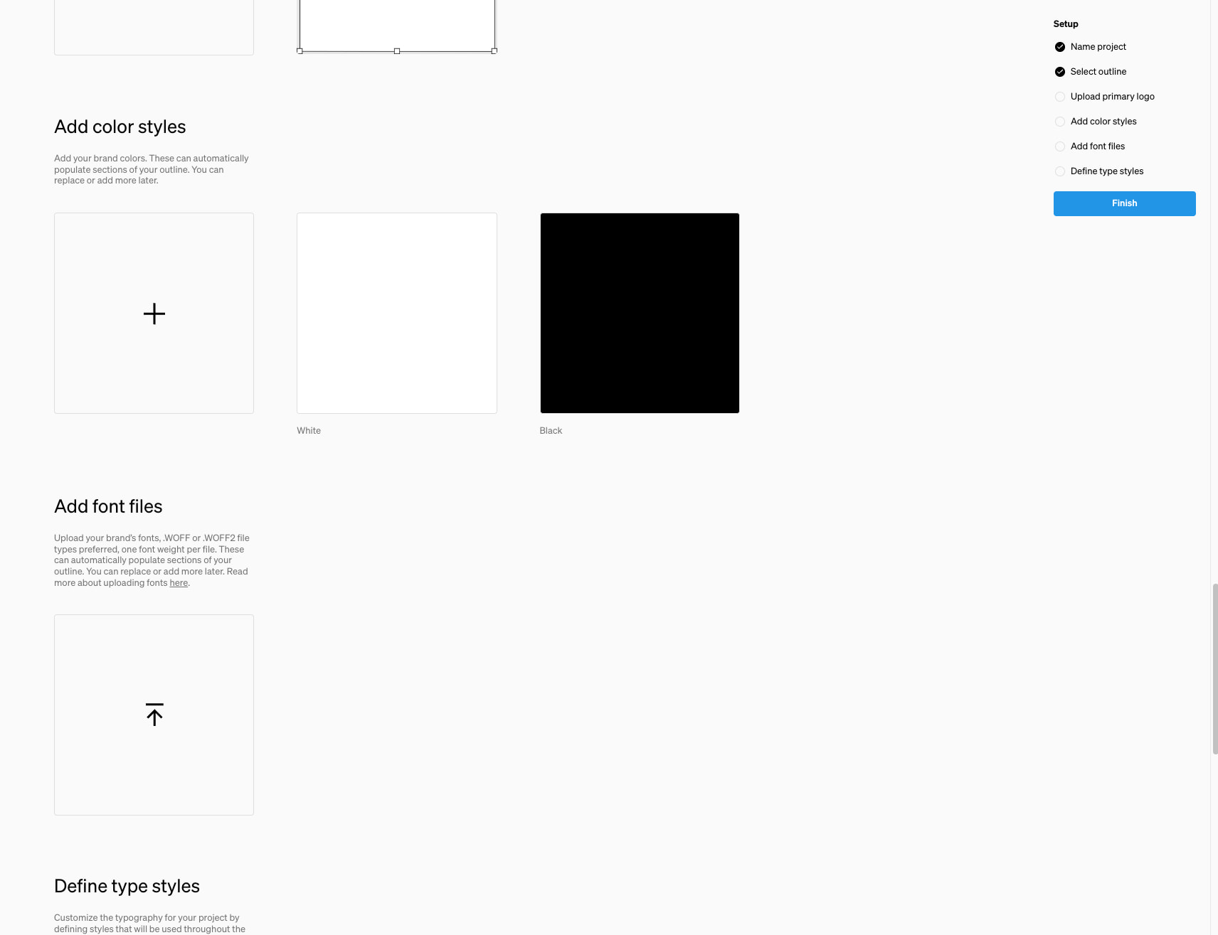 Standards - Project Setup captured website design