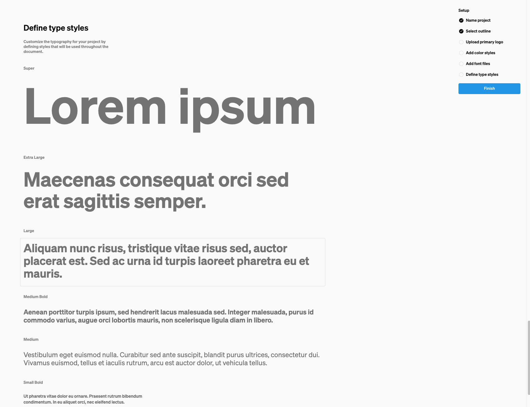 Standards - Project Setup captured website design
