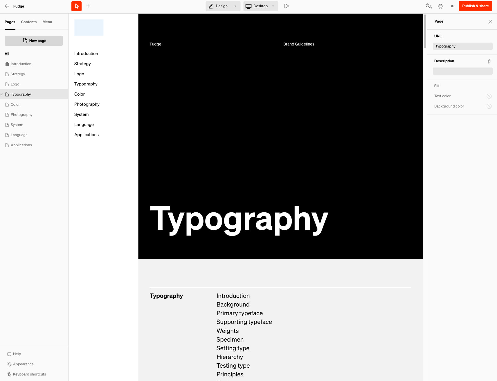 Standards - Fudge captured website design
