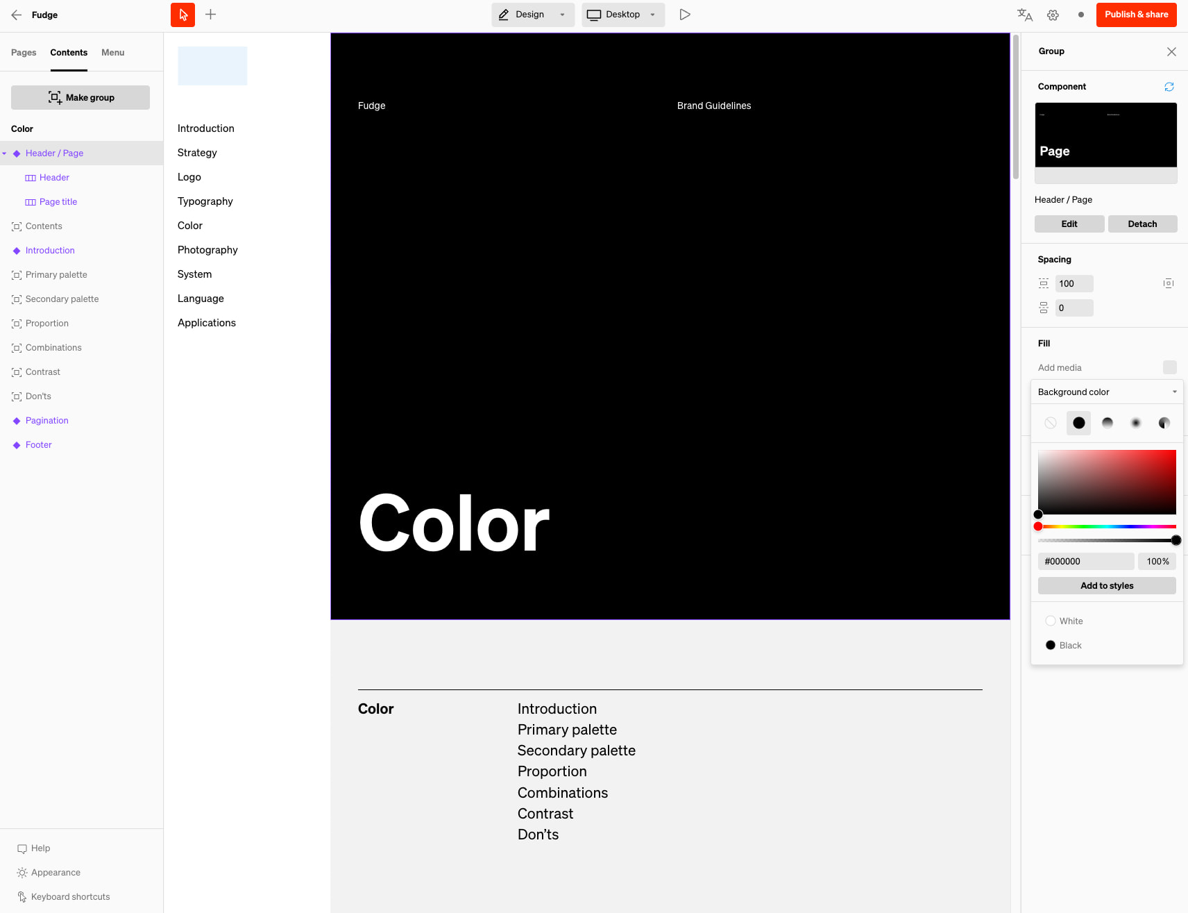 Standards - Fudge captured website design