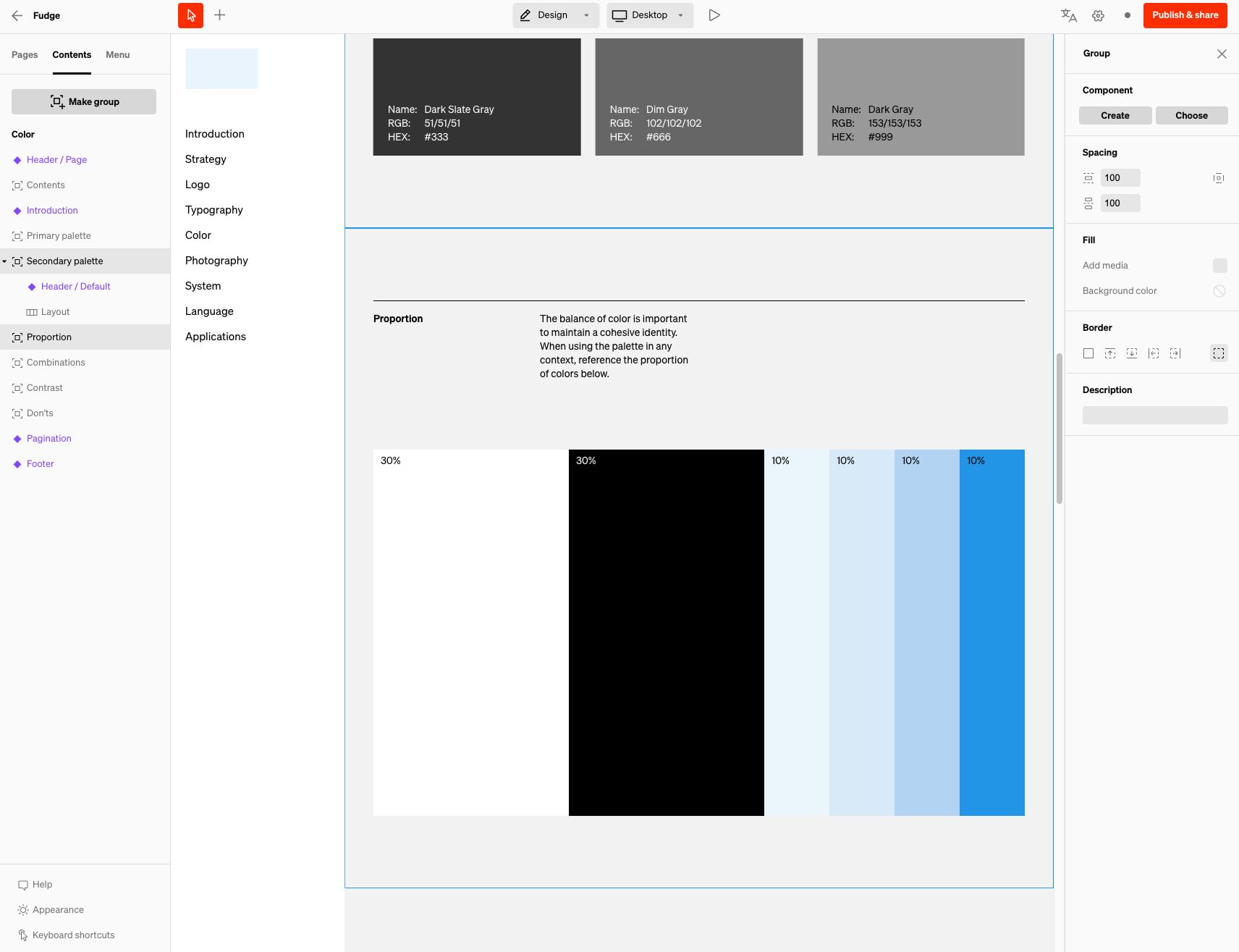Standards - Fudge captured website design