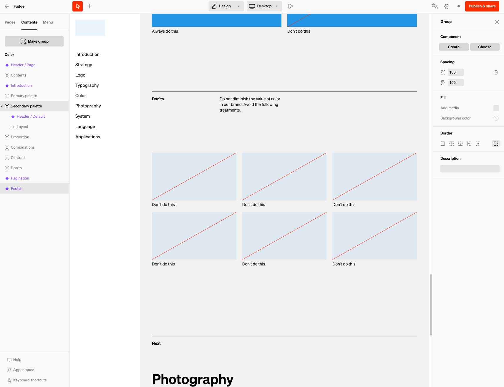 Standards - Fudge captured website design