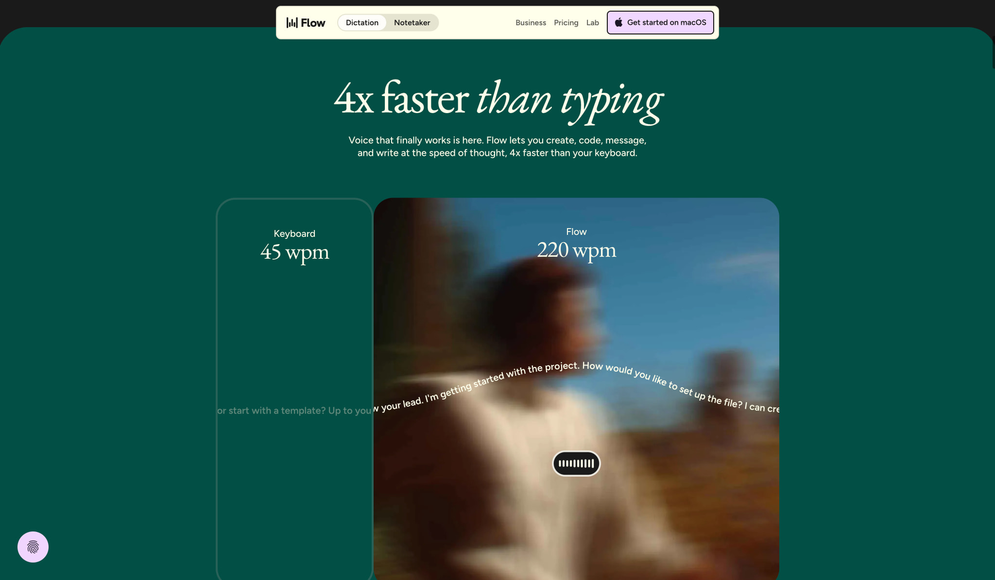 Wispr Flow | Effortless Voice Dictation captured website design