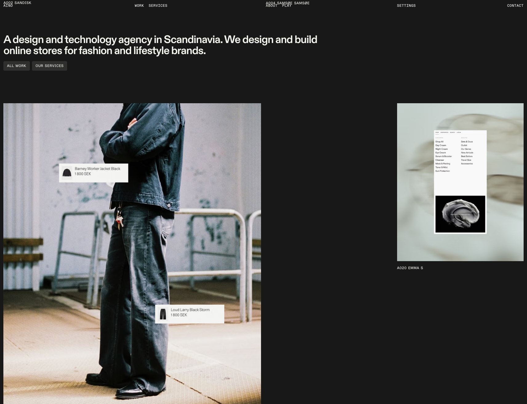 Aino — Design & Technology Agency captured website design