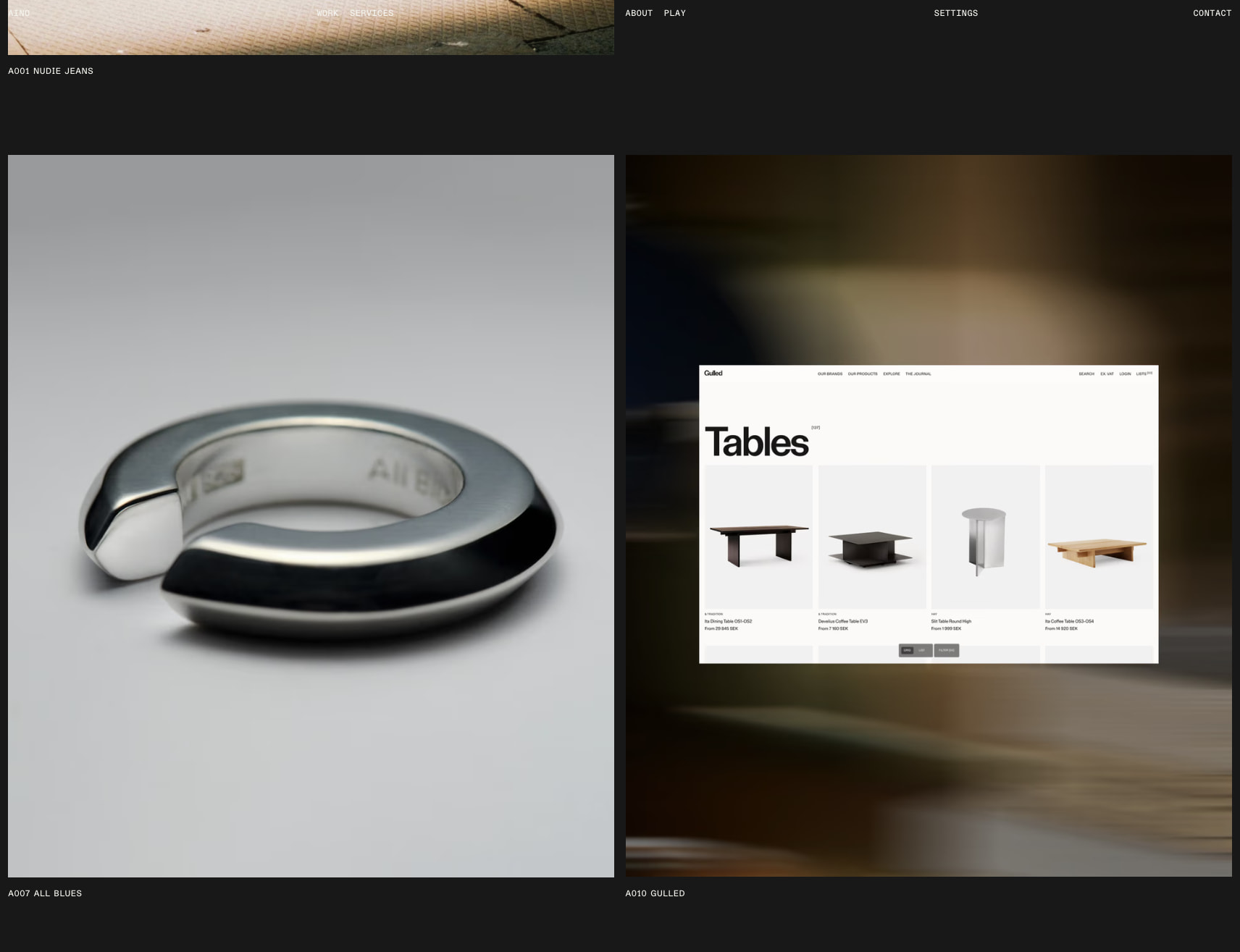 Aino — Design & Technology Agency captured website design