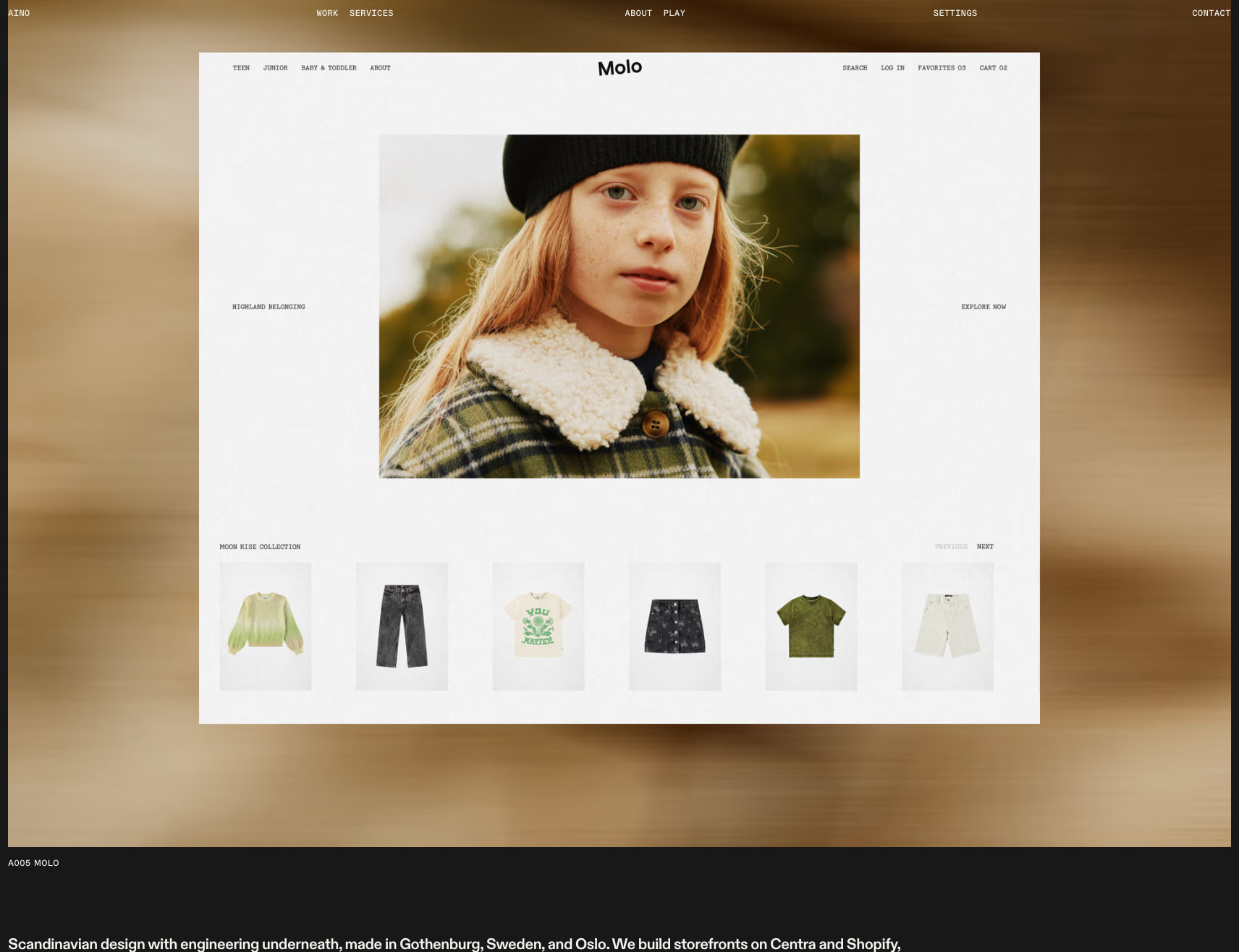 Aino — Design & Technology Agency captured website design