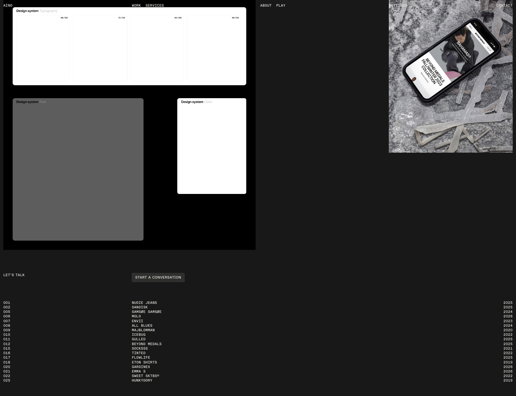 Beyond Medals — Aino captured website design