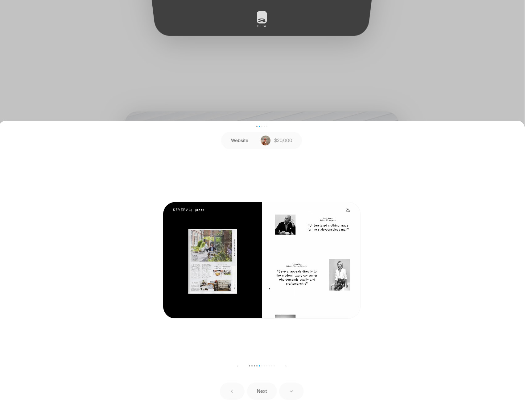 s.page captured website design