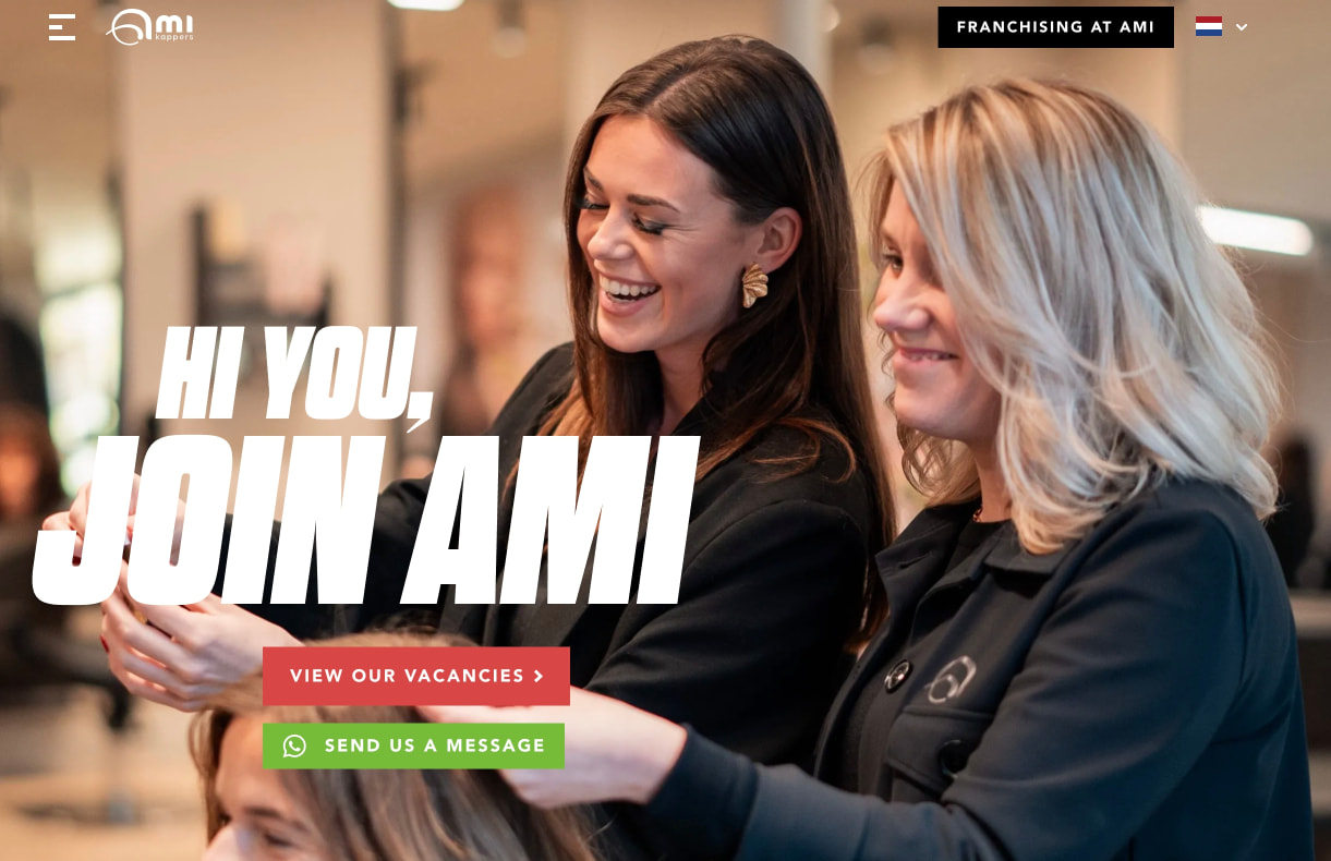 AMI Kappers - Will you join our team? - JoinAMI captured website design