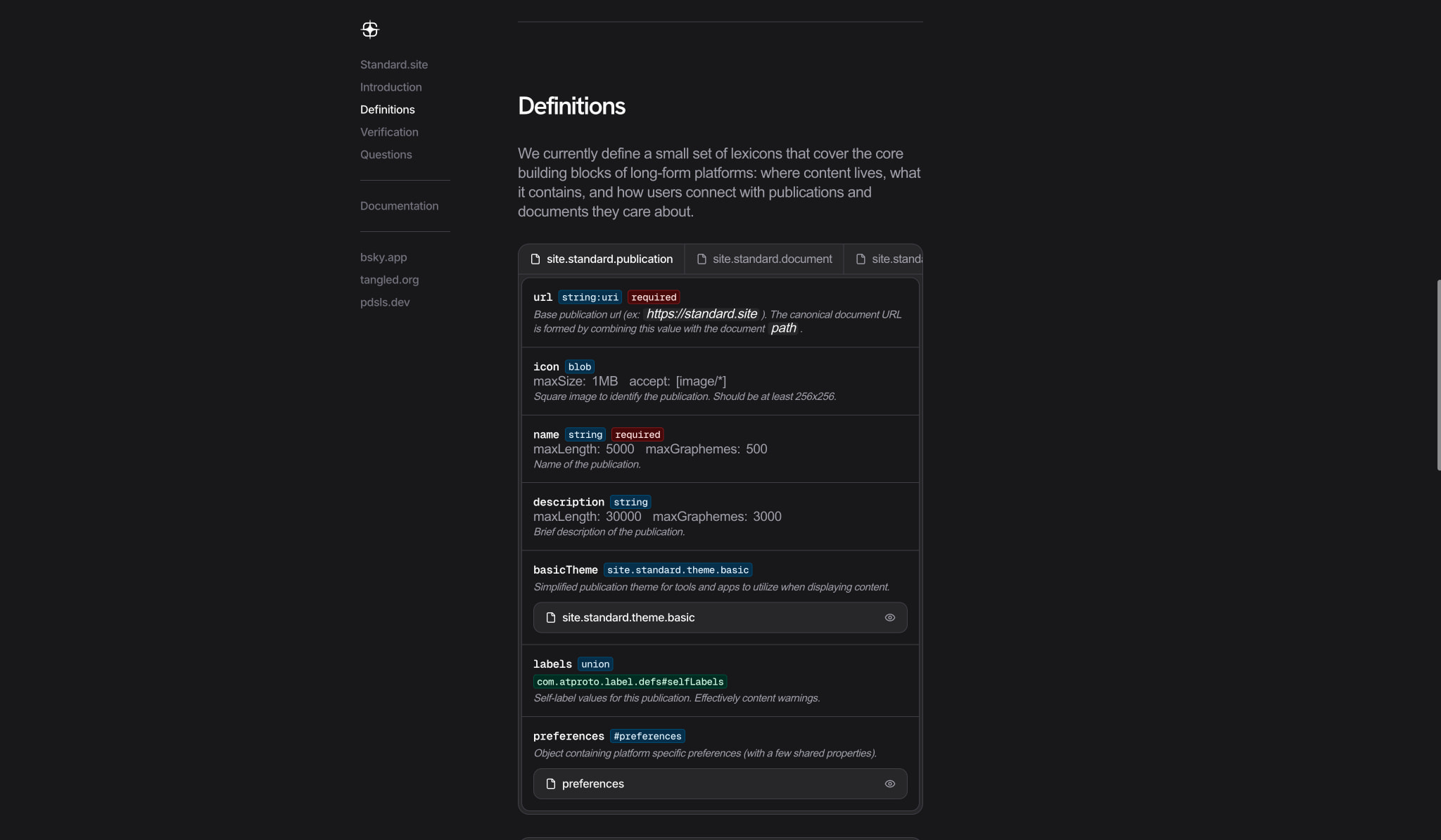 Standard.site - One schema. Every platform. captured website design