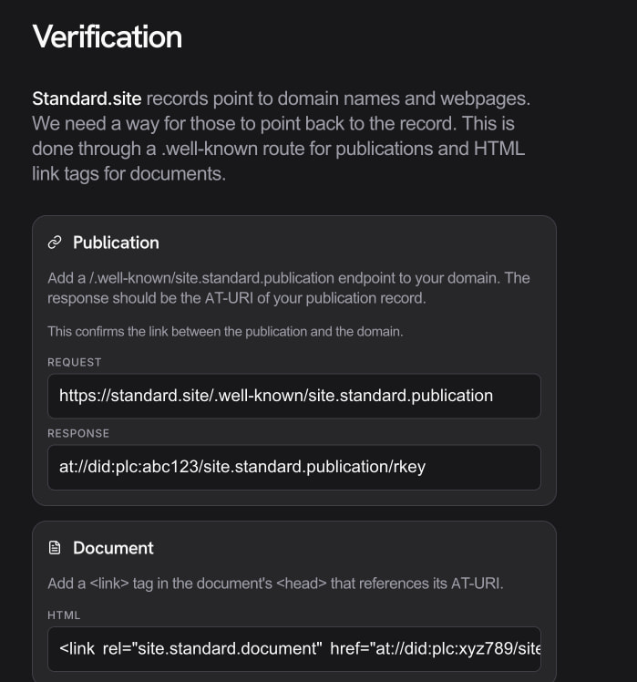 Standard.site - One schema. Every platform. captured website design